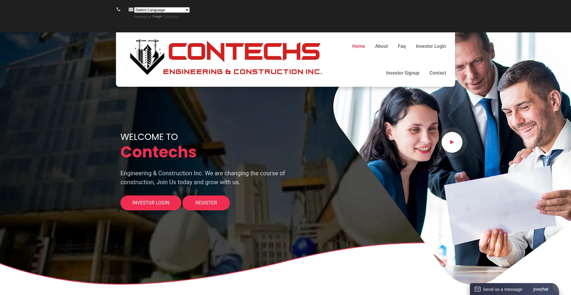 Website screenshot of Contechs.net
