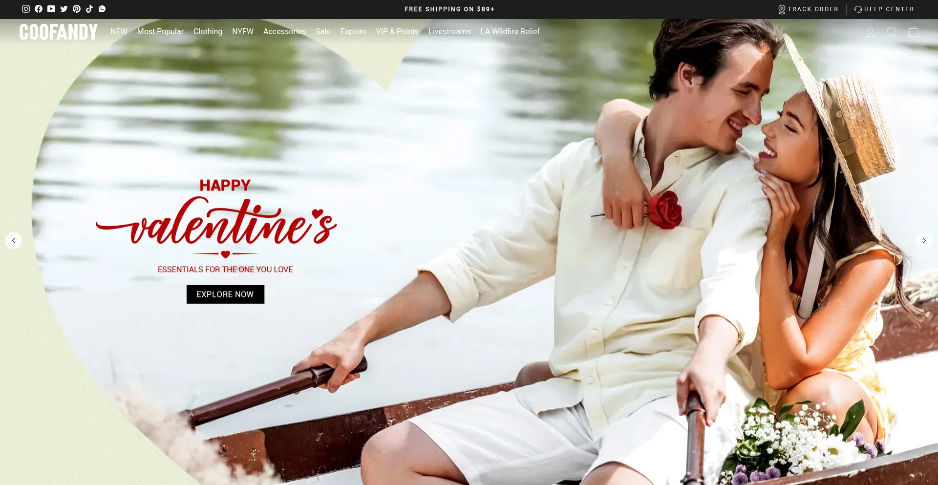 Website screenshot of Coofandy.com