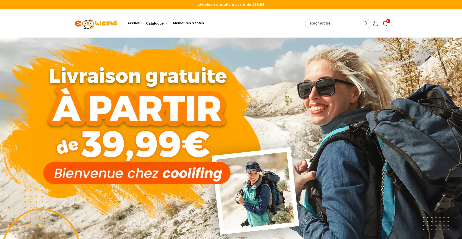 Website screenshot of Coolifing.com