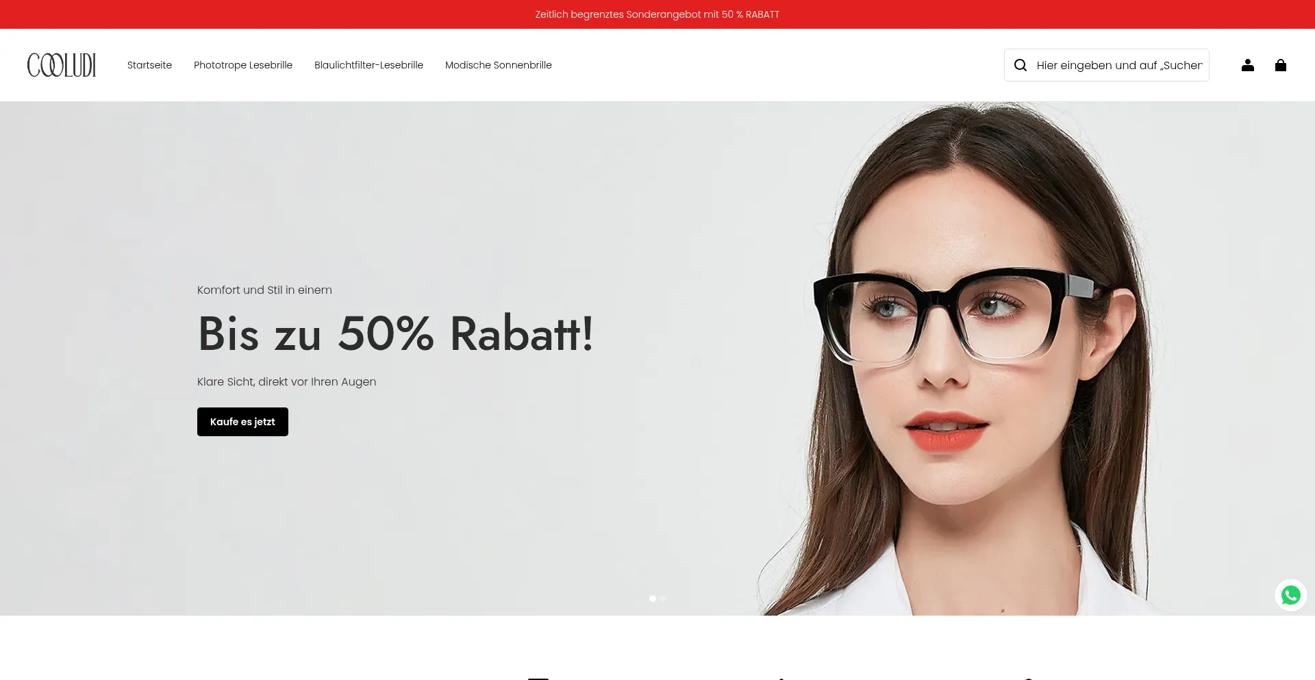 Website screenshot of Cooludi.com