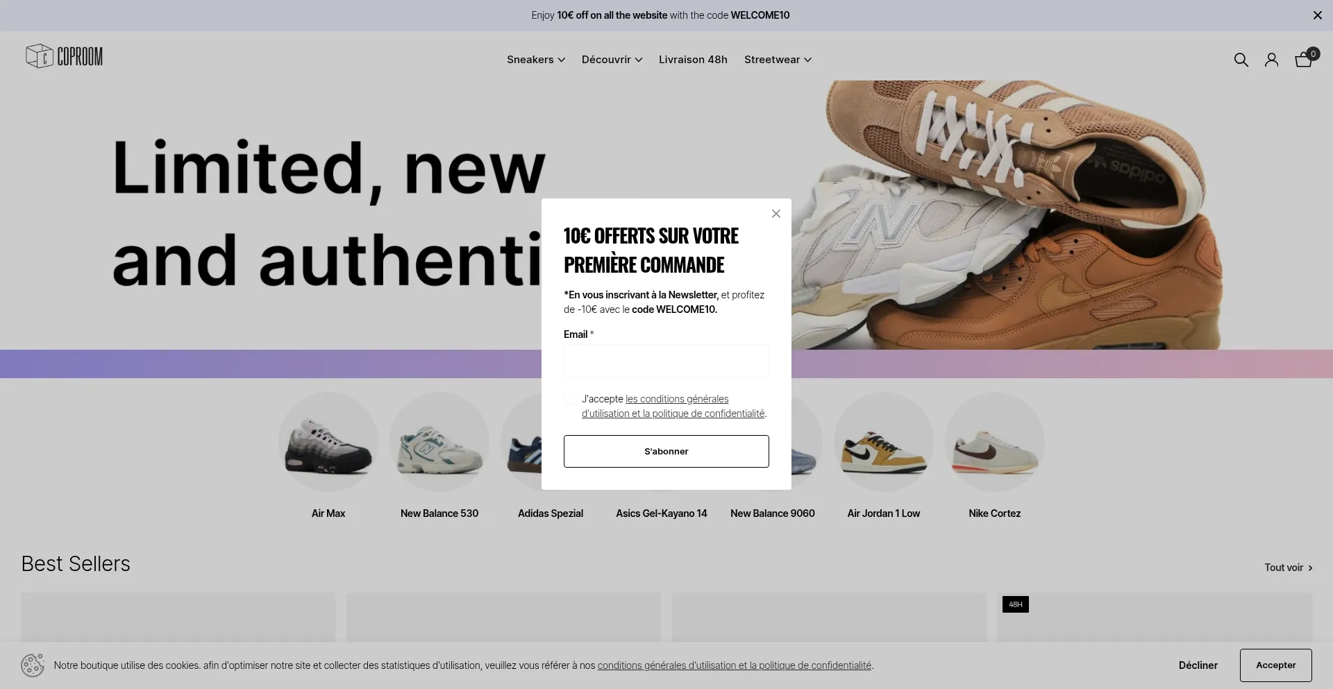 Website screenshot of Cop-room.com