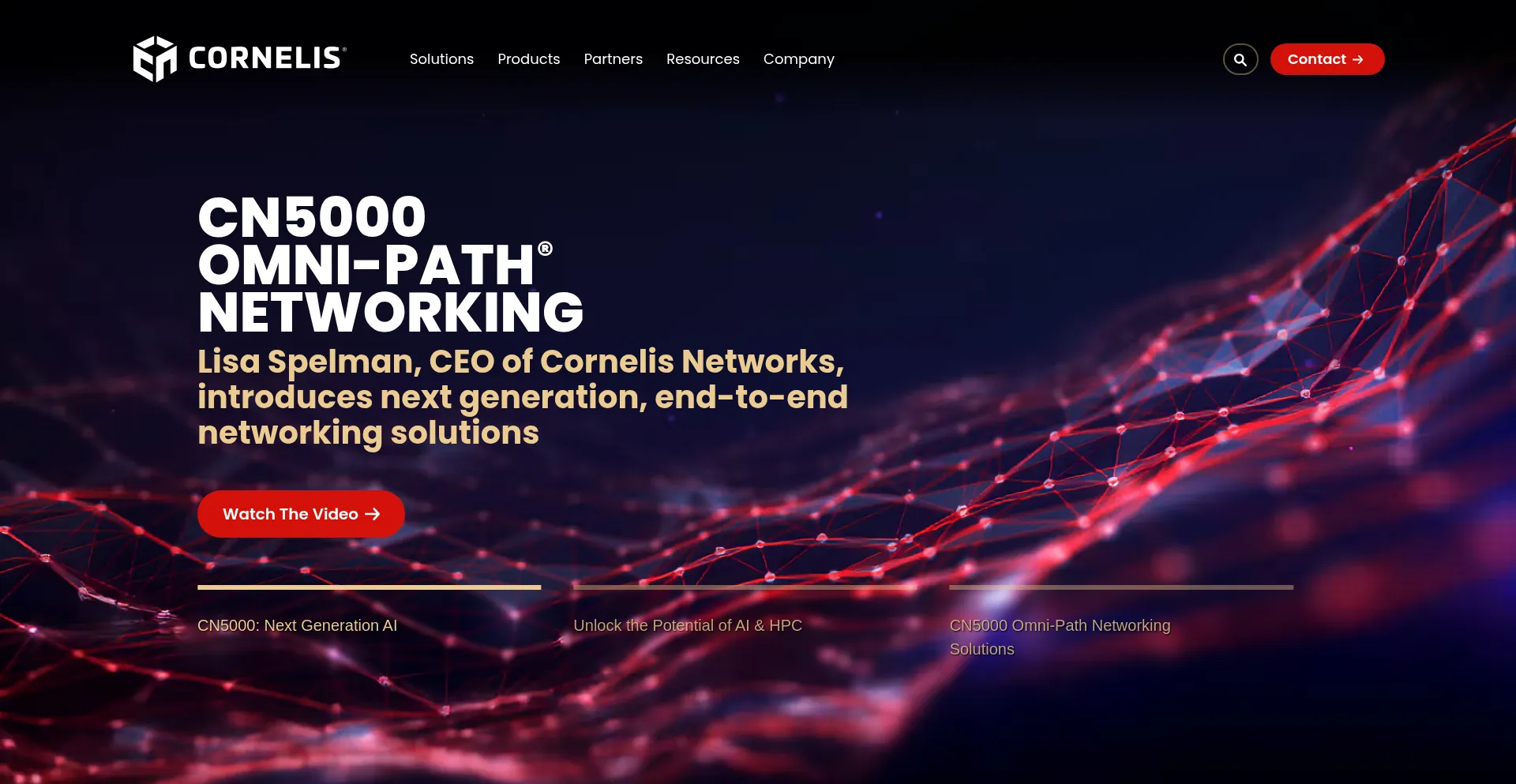 Website screenshot of Cornelisnetworks.com