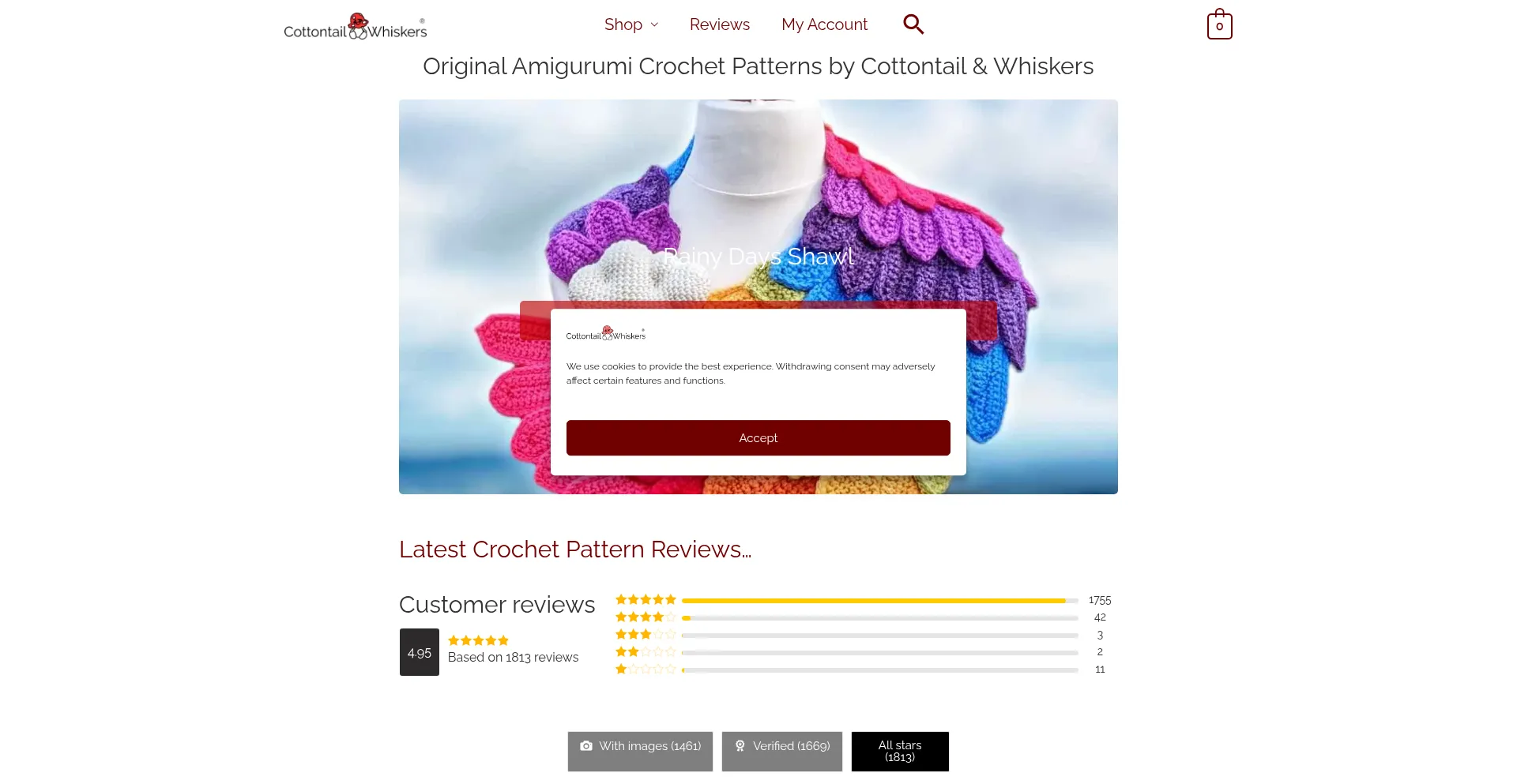 Website screenshot of Cottontailandwhiskers.com