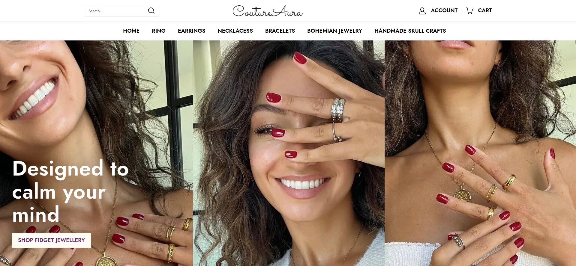 Website screenshot of Coutureaura.com