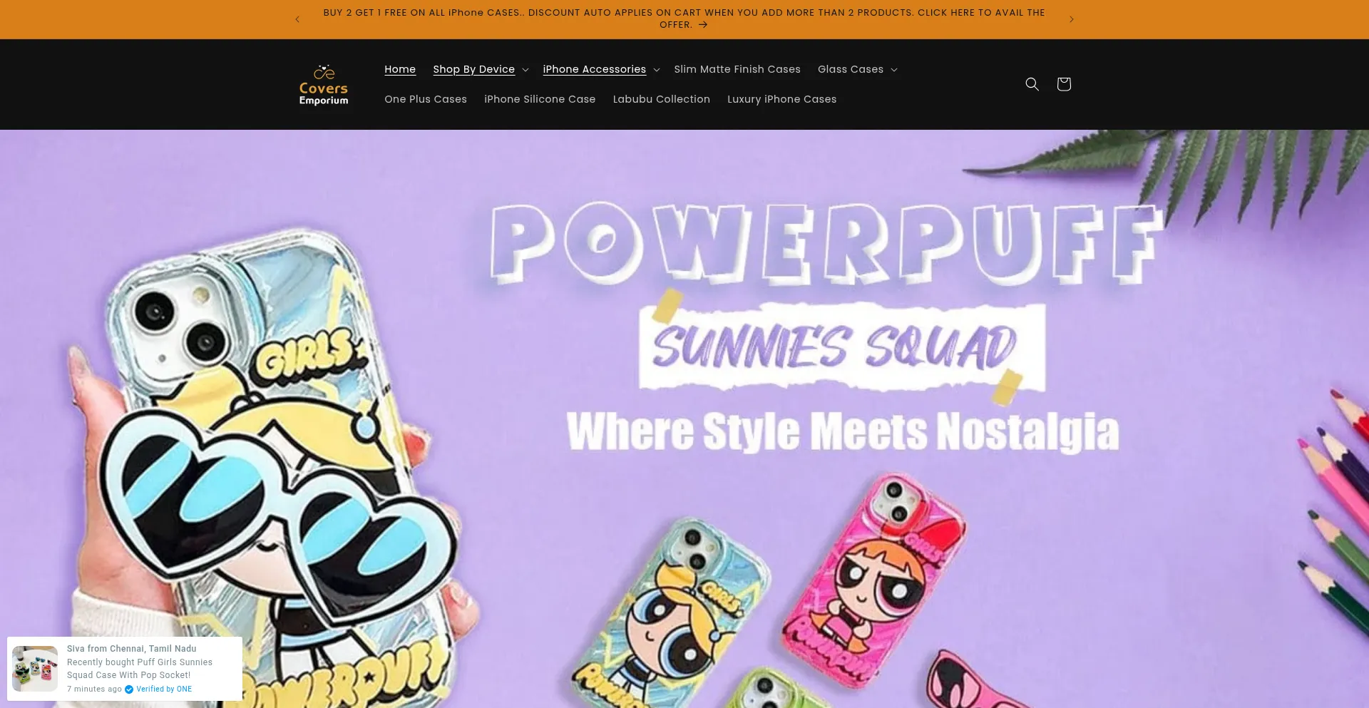 Website screenshot of Coversemporium.com