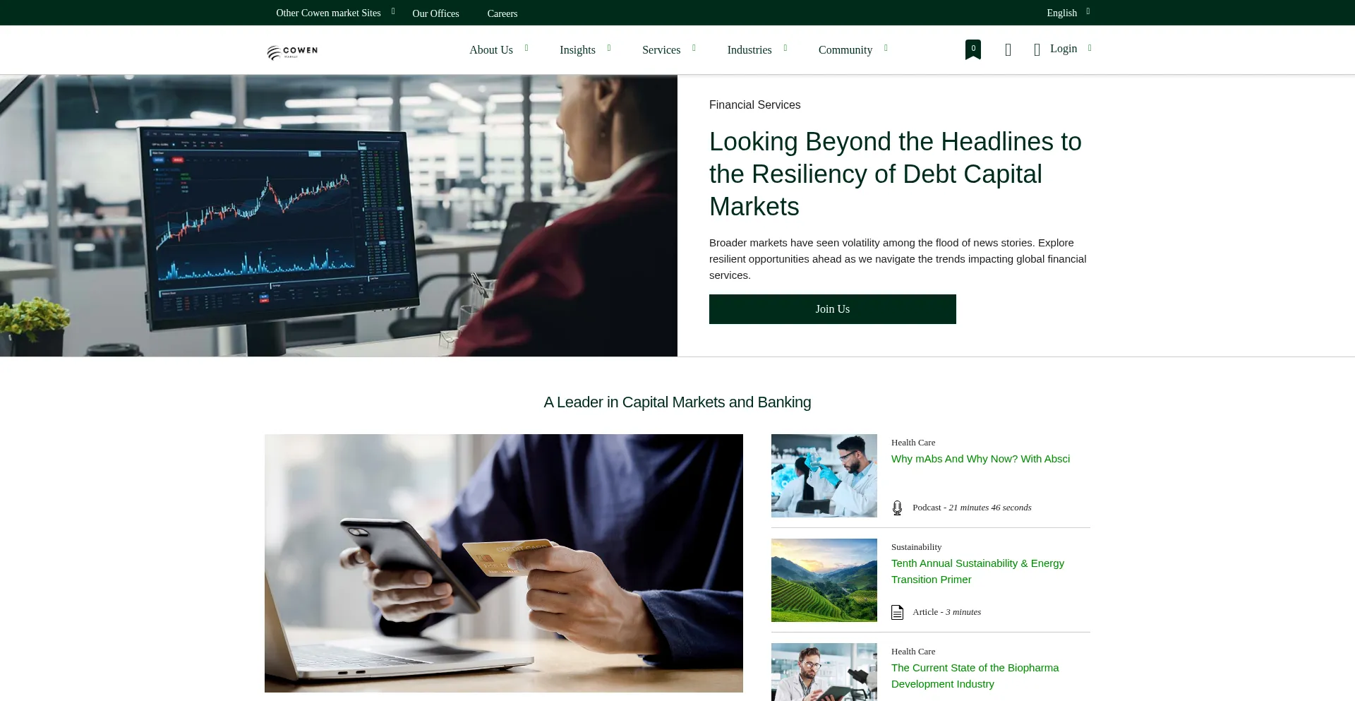 Website screenshot of Cowenmarket.org