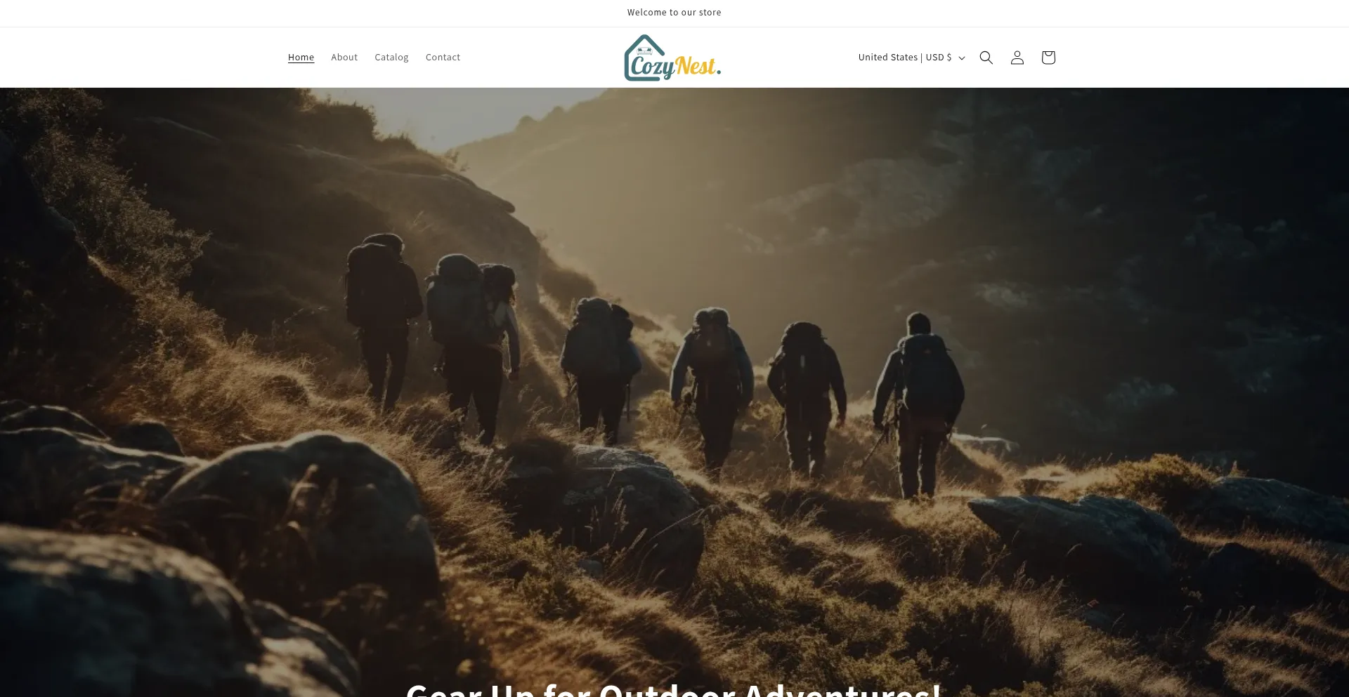 Website screenshot of Cozynestoutdoor.com