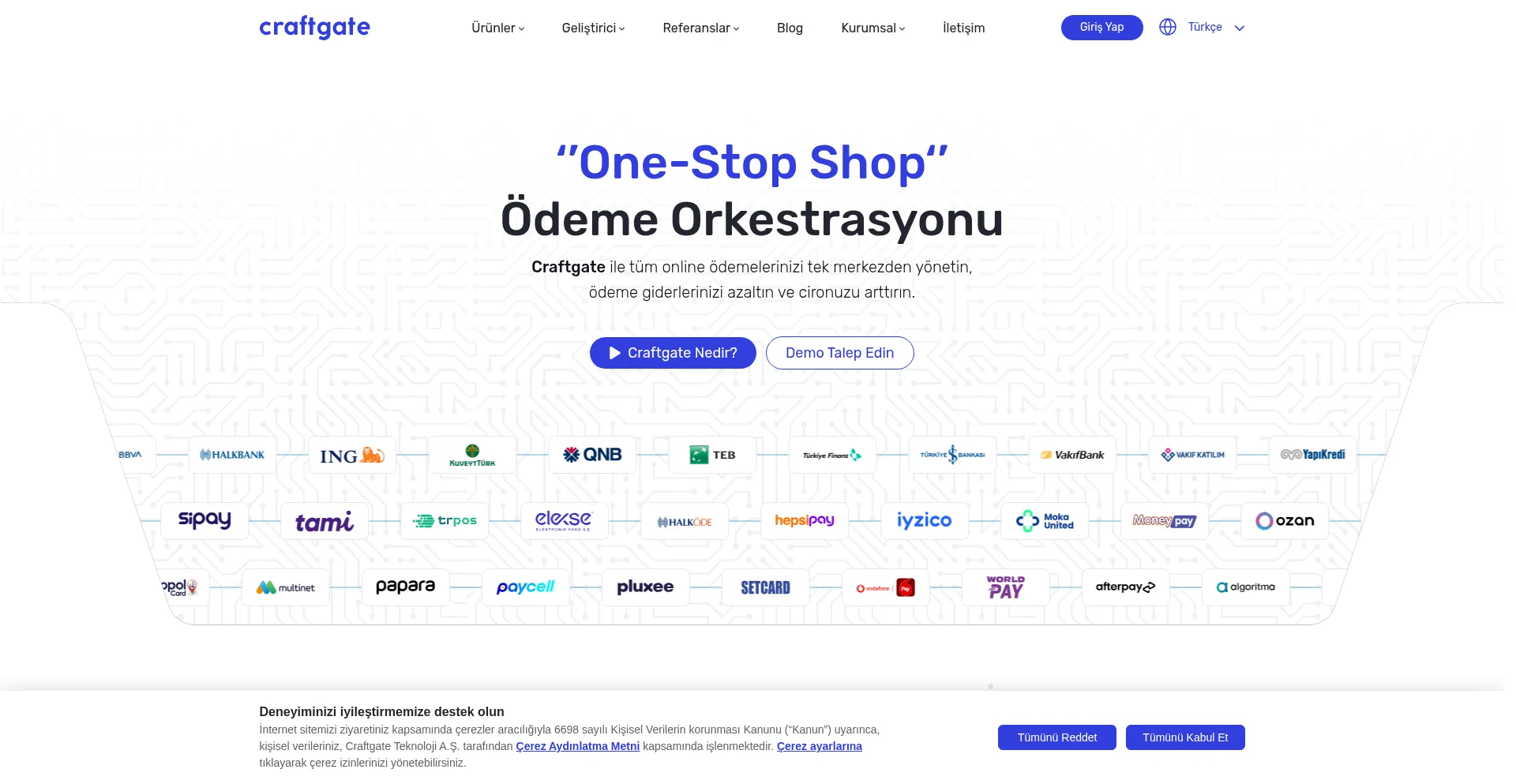 Website screenshot of Craftgate.com