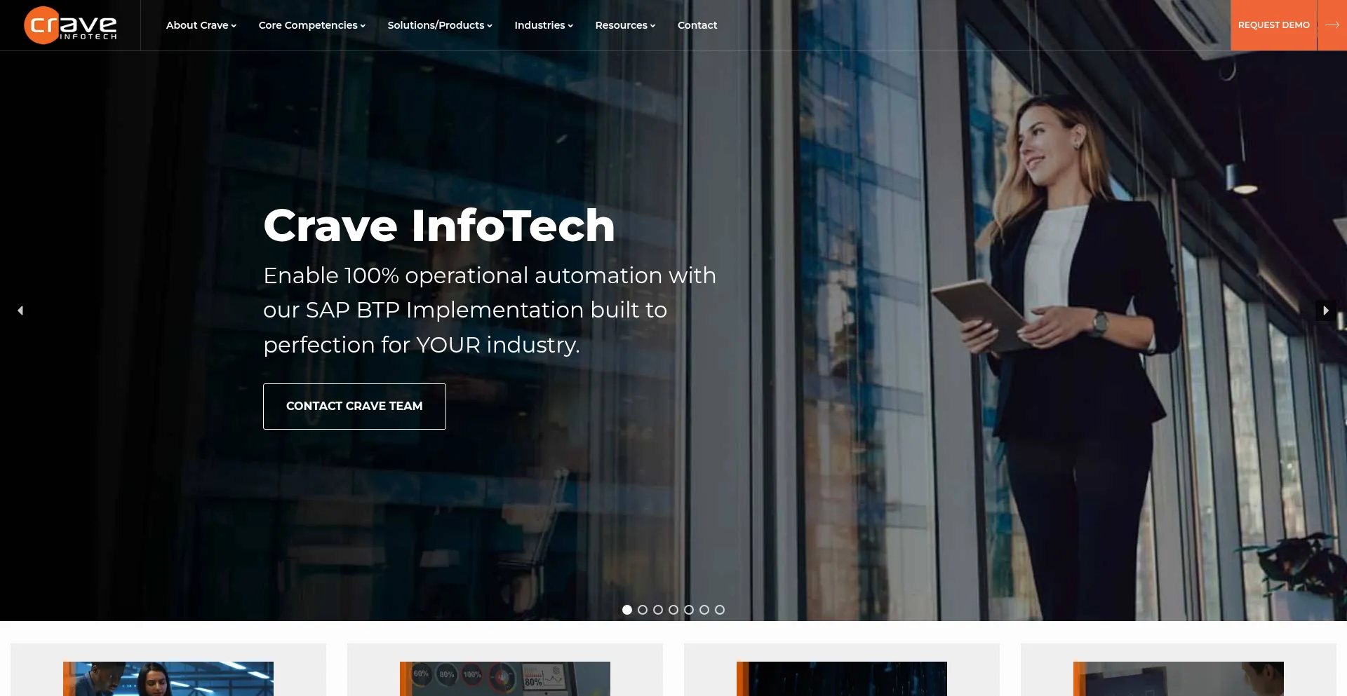 Website screenshot of Craveinfotech.com