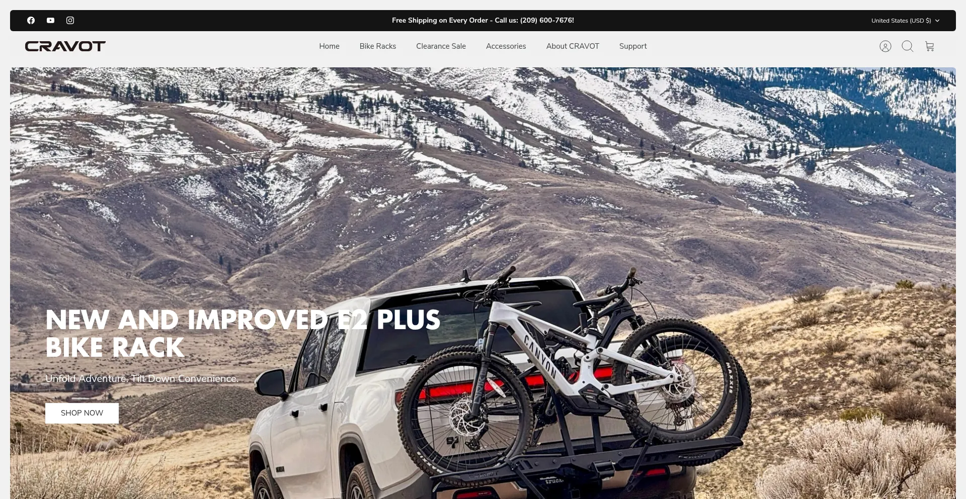 Website screenshot of Cravot.com