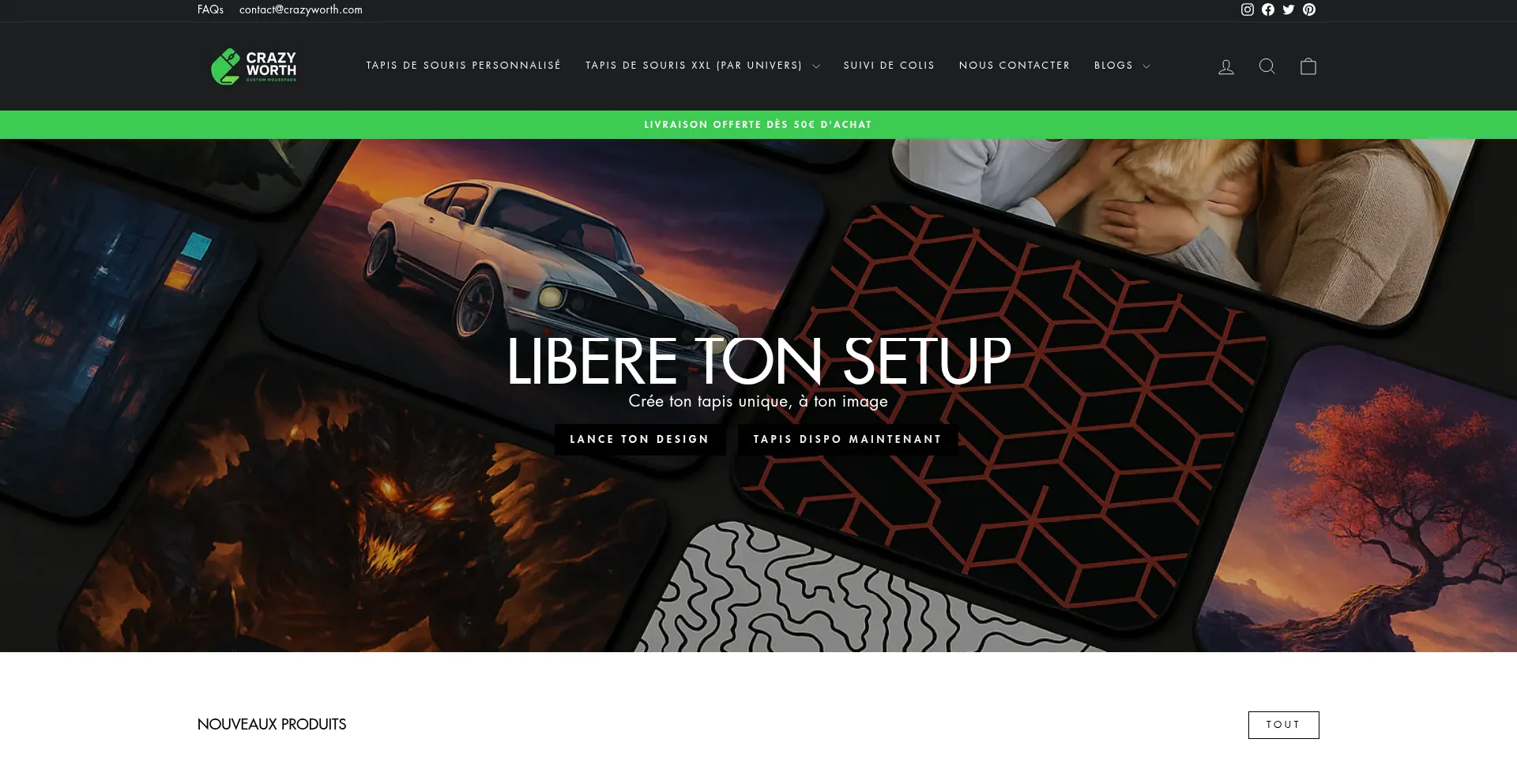Website screenshot of Crazyworth.com
