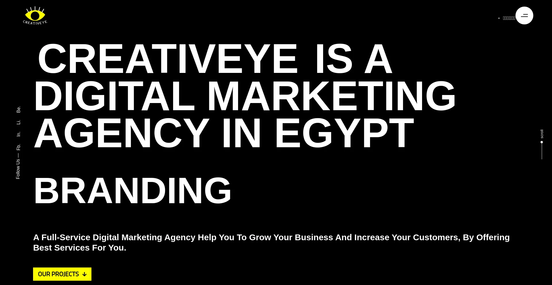Website screenshot of Creativeye.net
