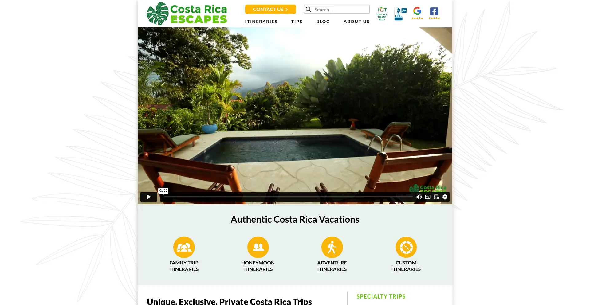 Website screenshot of Creescapes.net