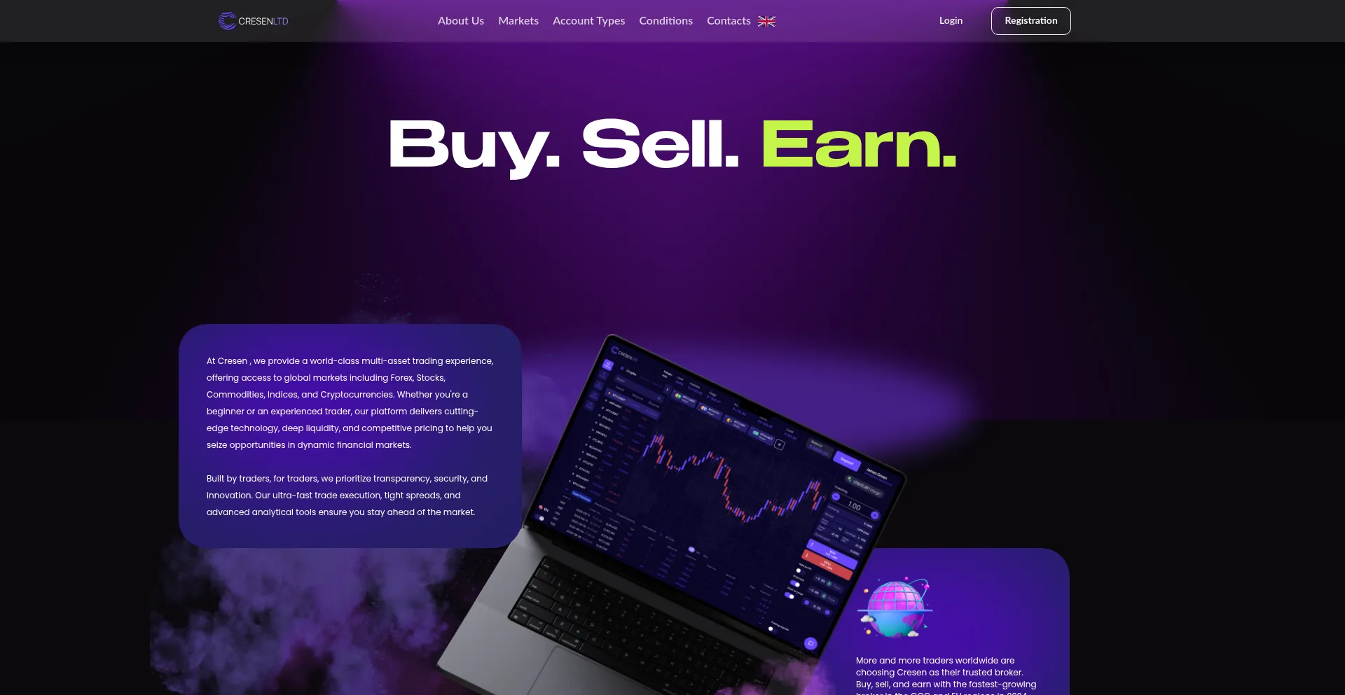 Website screenshot of Cresenltd.com