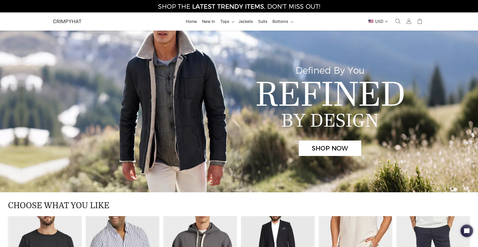 Website screenshot of Crimpyhat.com