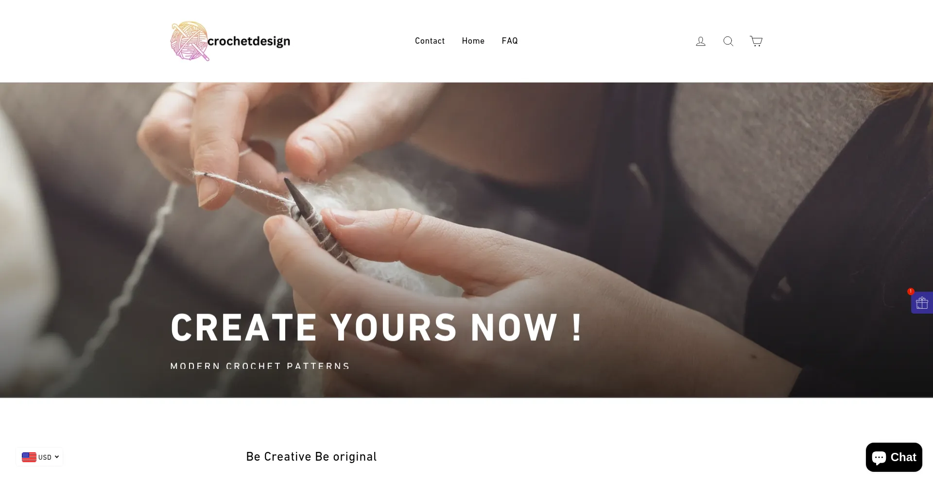 Website screenshot of Crochetdesignpdf.com