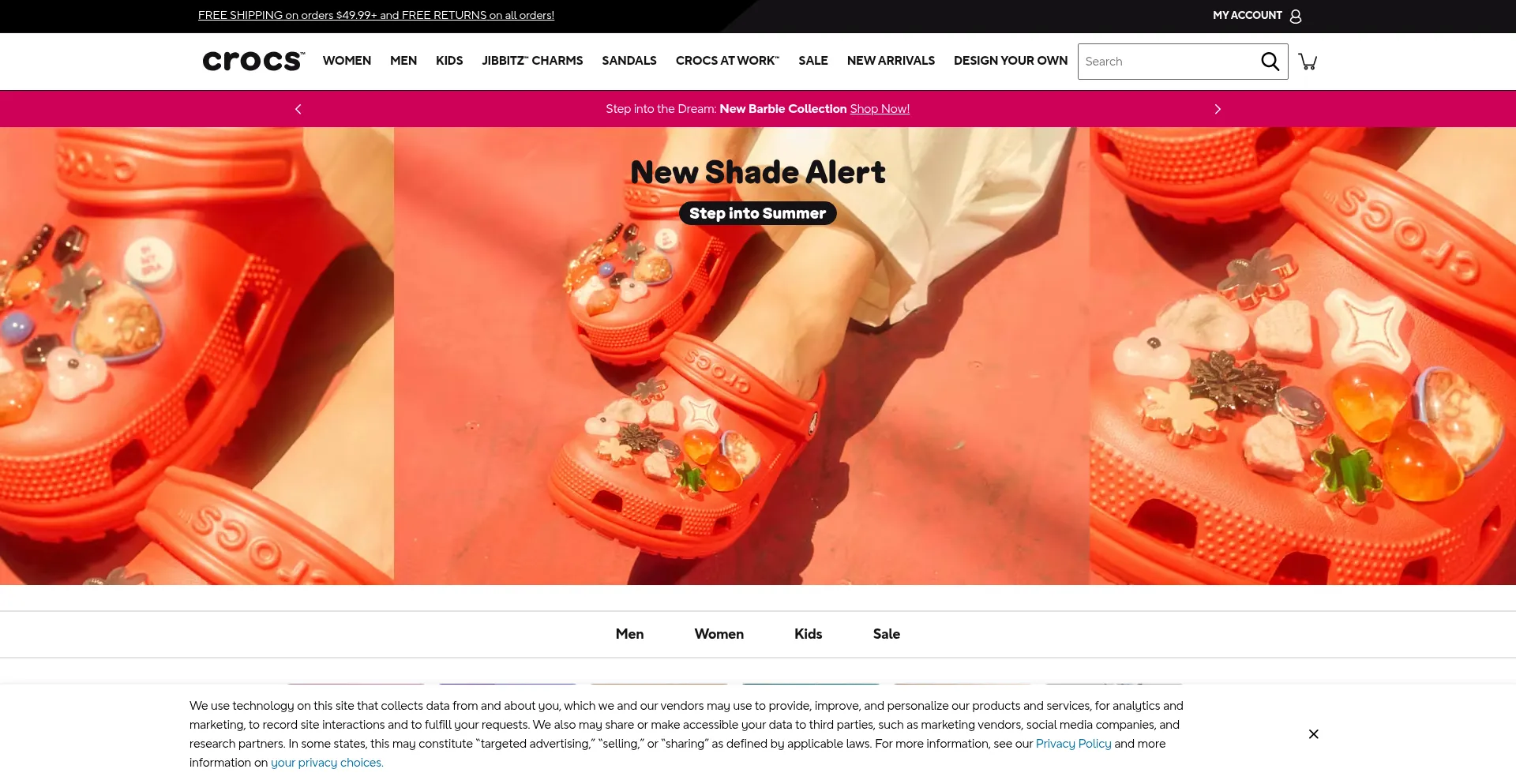 Website screenshot of Crocsoutlet.com