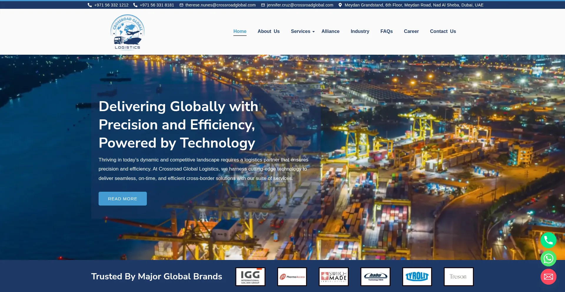 Website screenshot of Crossroadglobal.com