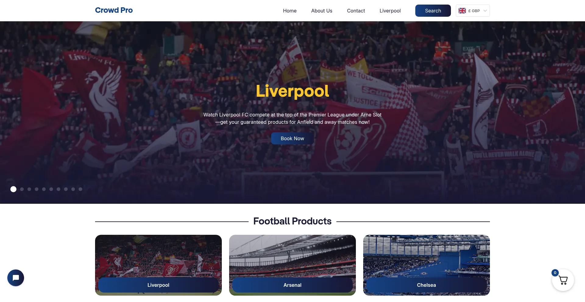 Website screenshot of Crowdpro.co.uk