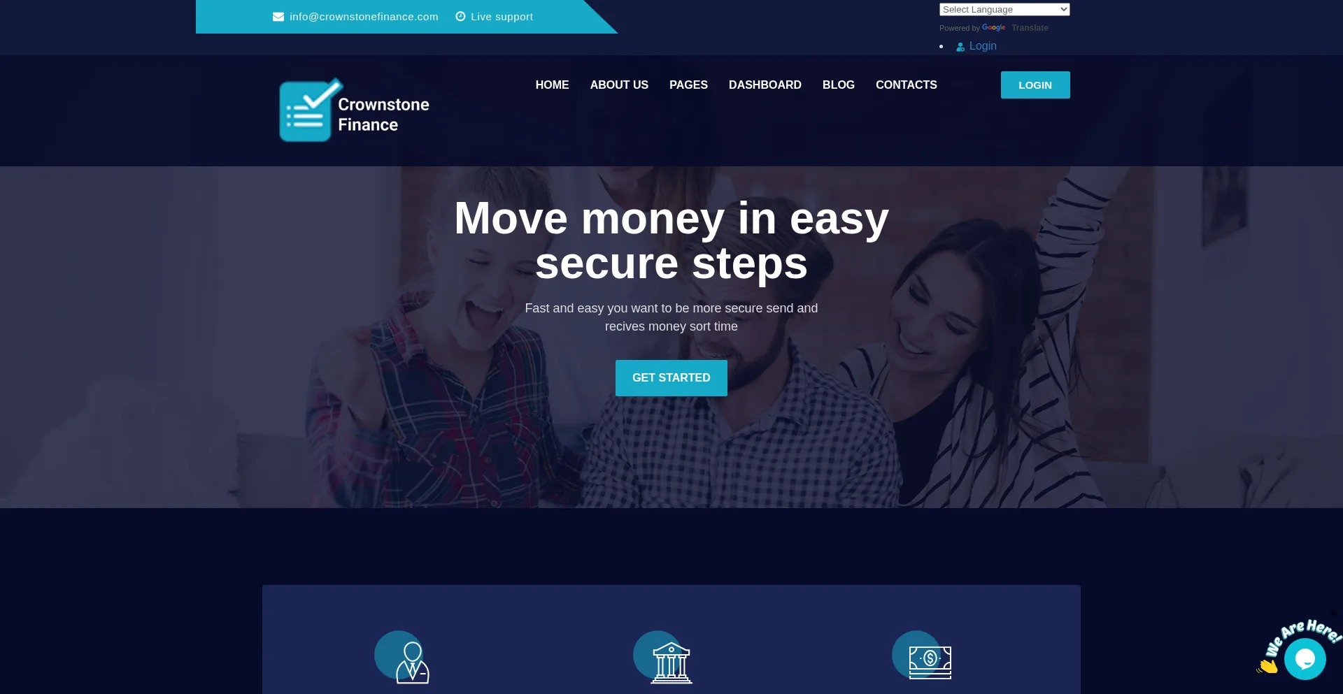 Website screenshot of Crownstonefinance.com