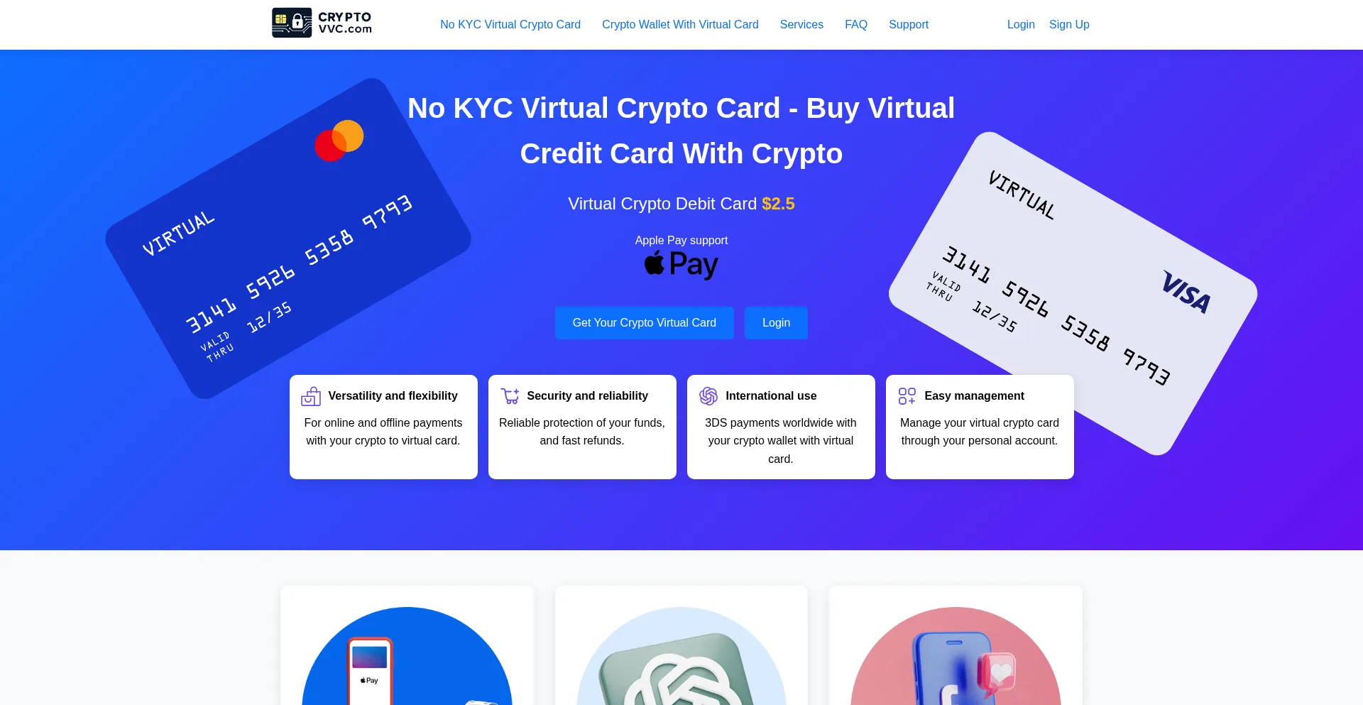 Website screenshot of Cryptovvc.com
