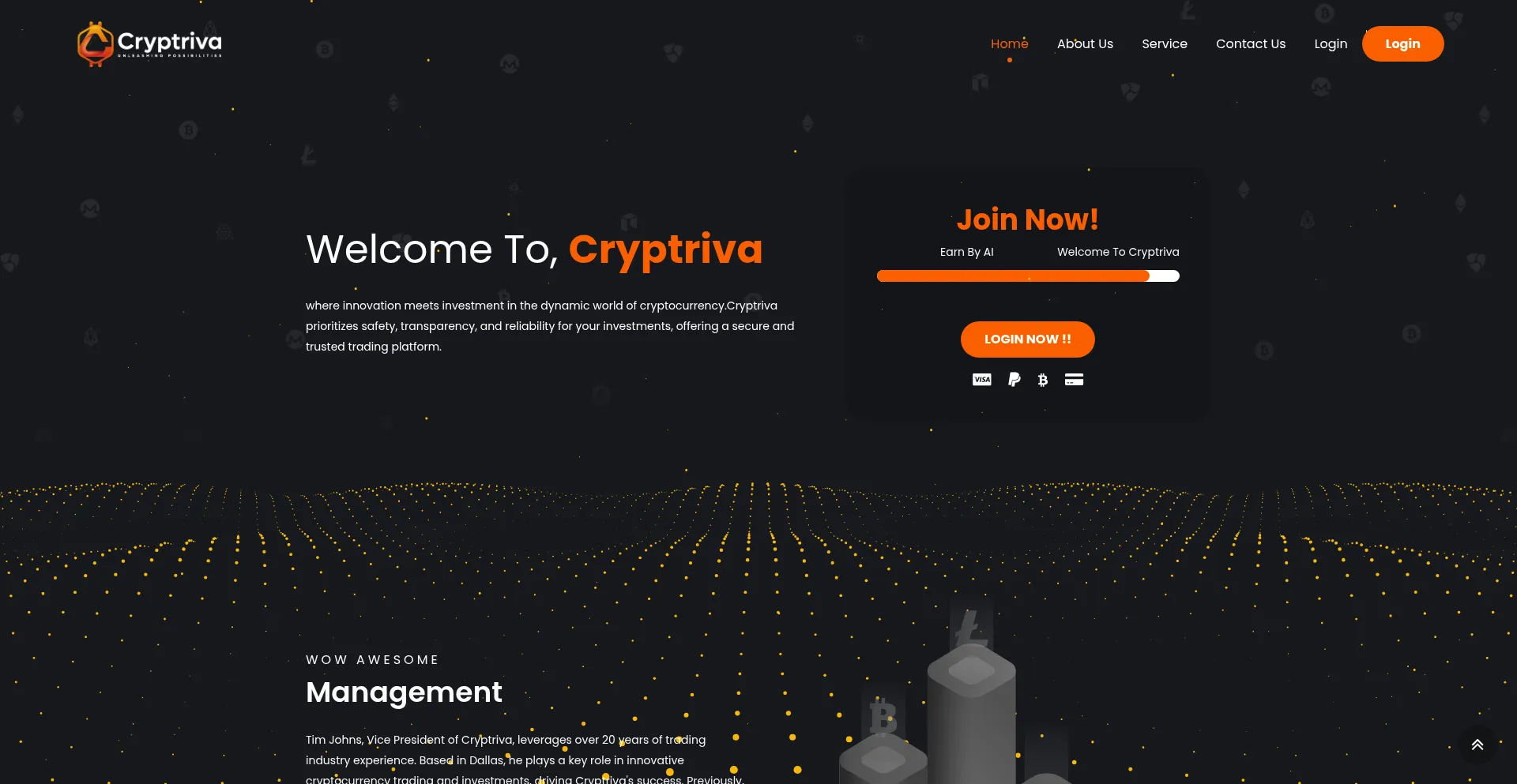 Website screenshot of Cryptriva.net