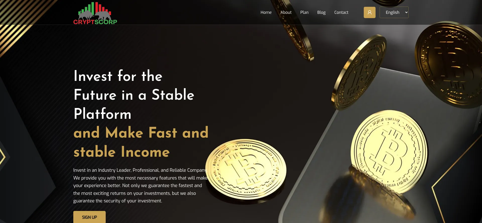Website screenshot of Cryptscorp.pro
