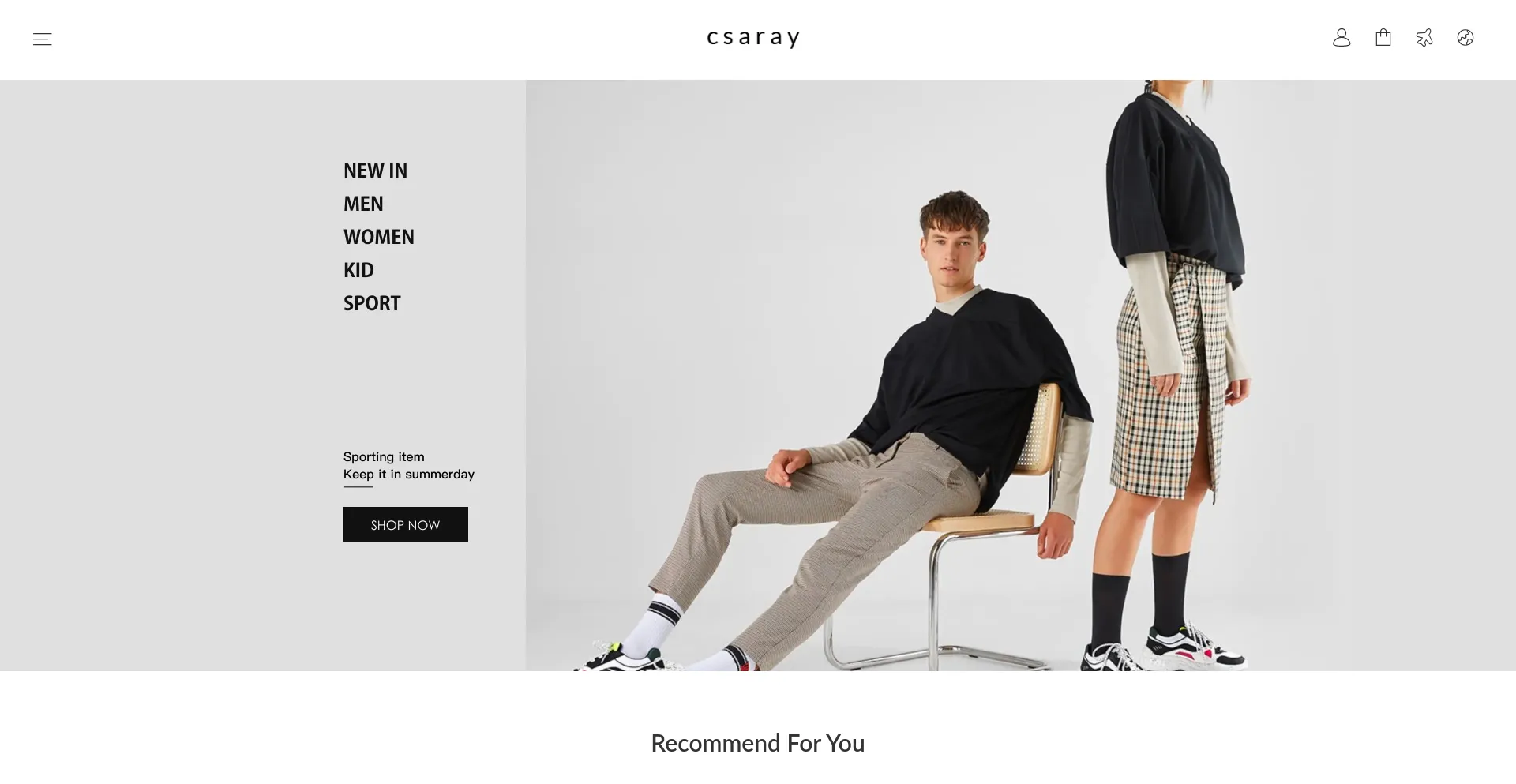 Website screenshot of Csaray.com