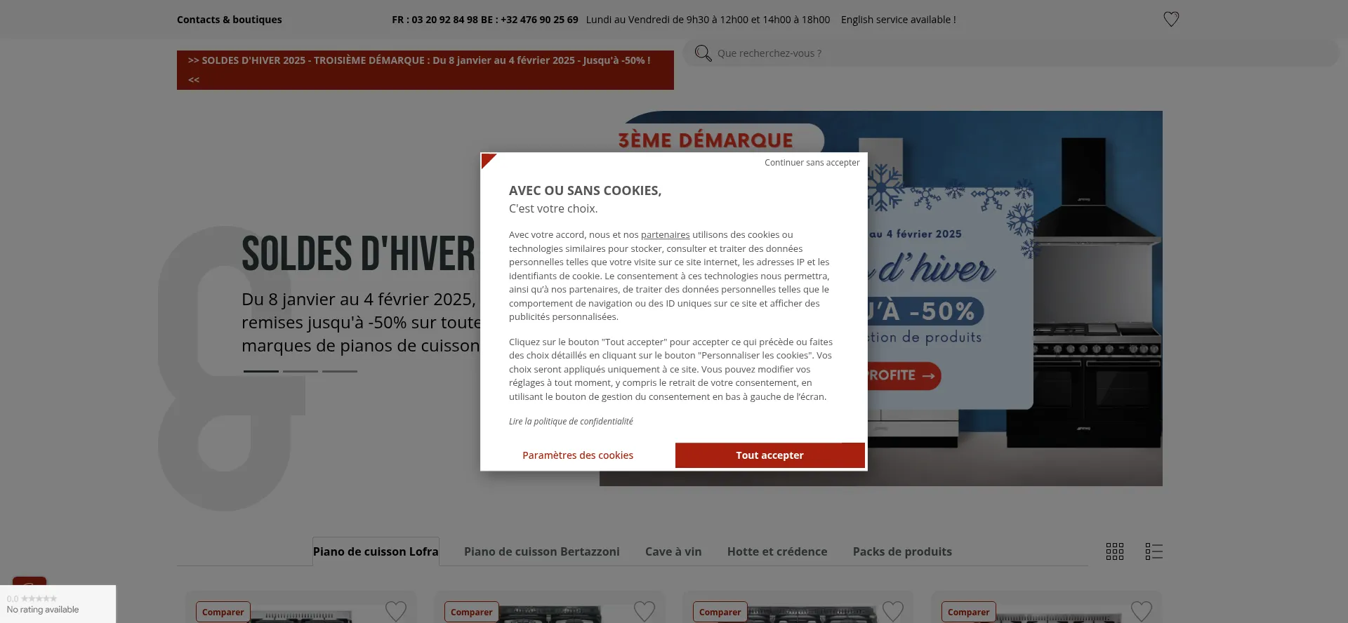 Cuisinieresgrandelargeur.com Screenshot