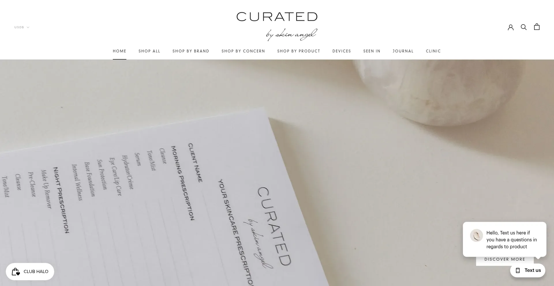 Curatedbyskinangel.com Screenshot