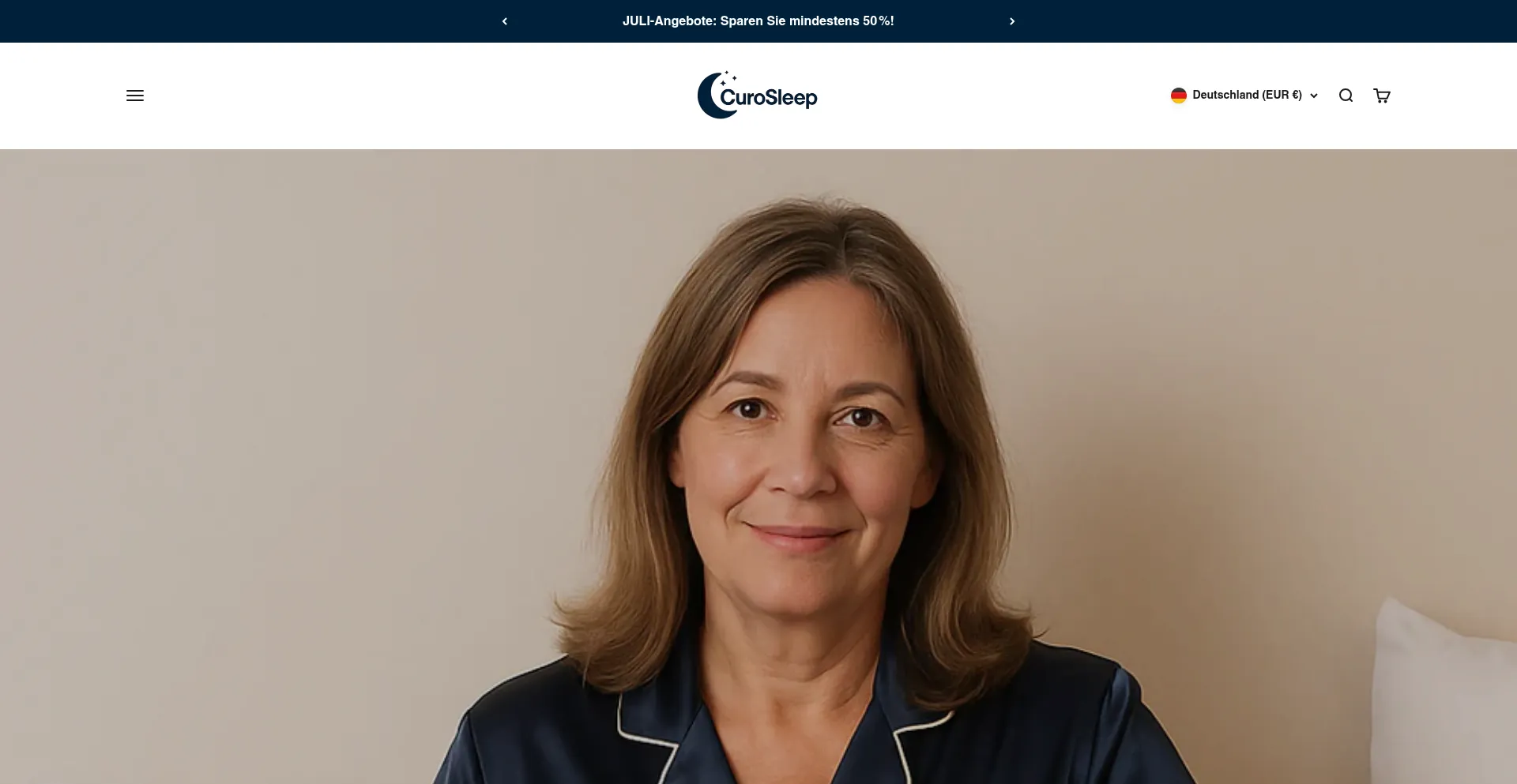 Website screenshot of Curosleep.com