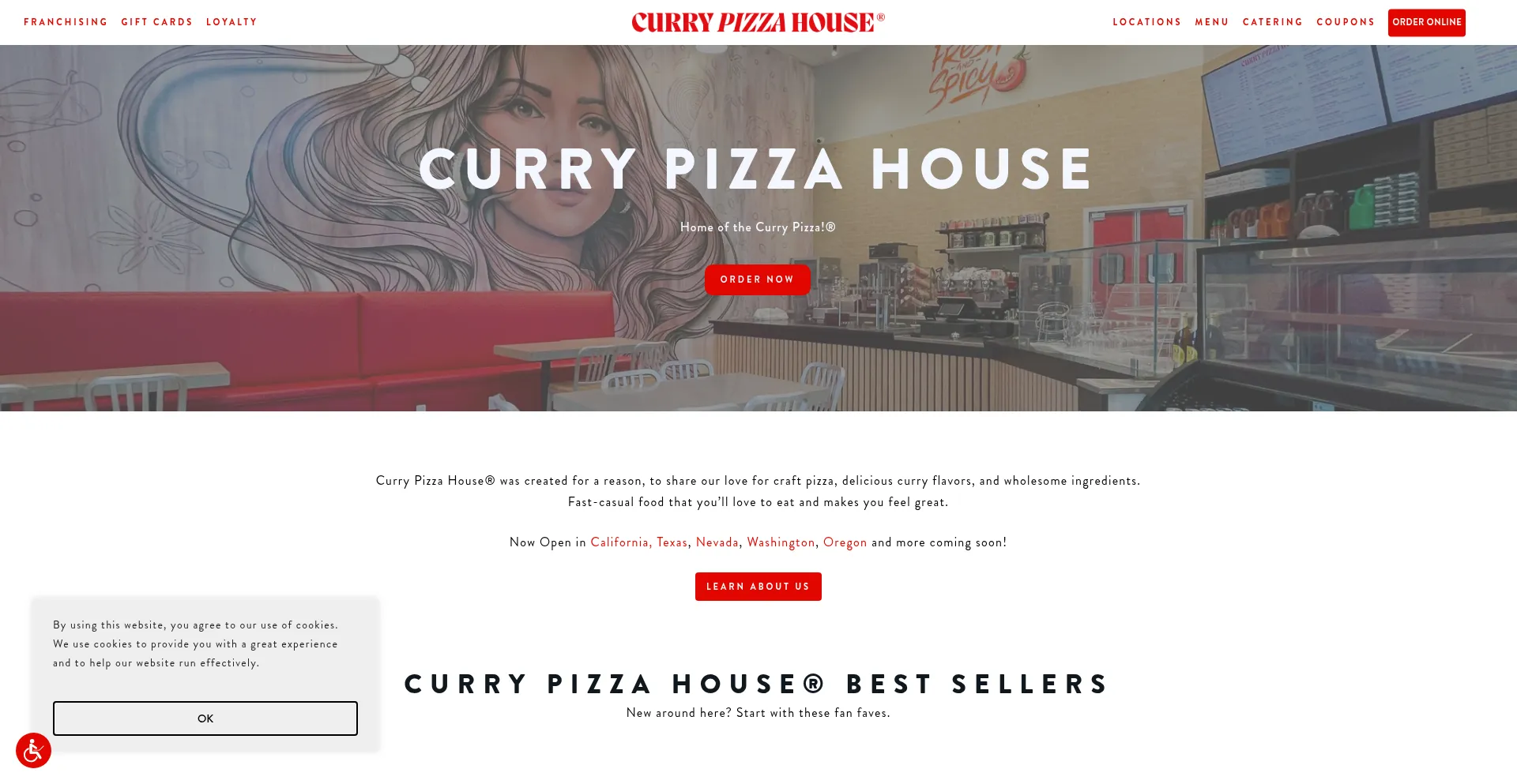 Website screenshot of Currypizzahouse.com