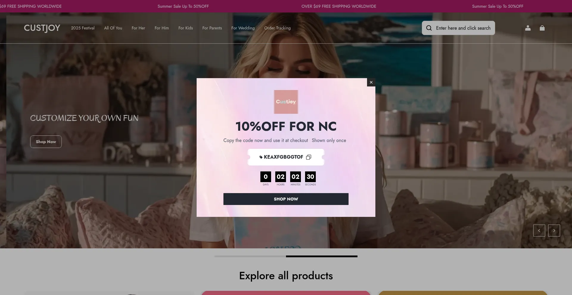 Custjoy.com Screenshot