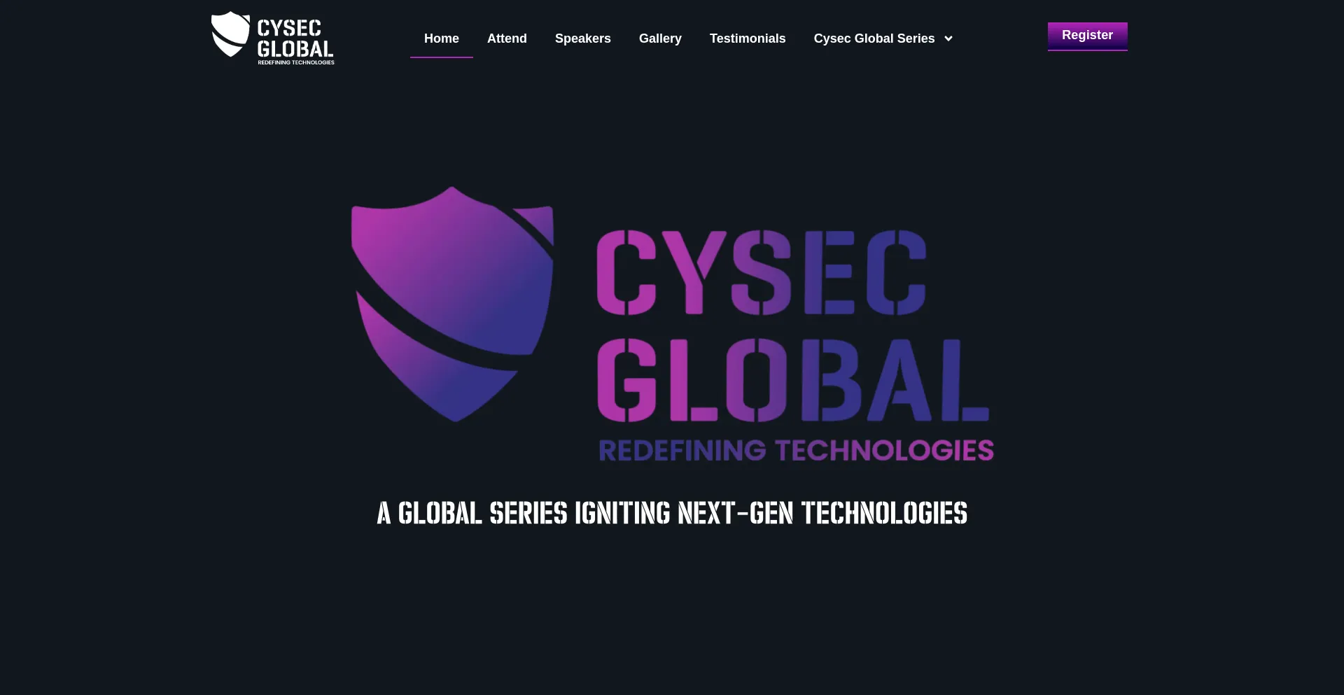 Website screenshot of Cysecglobal.com