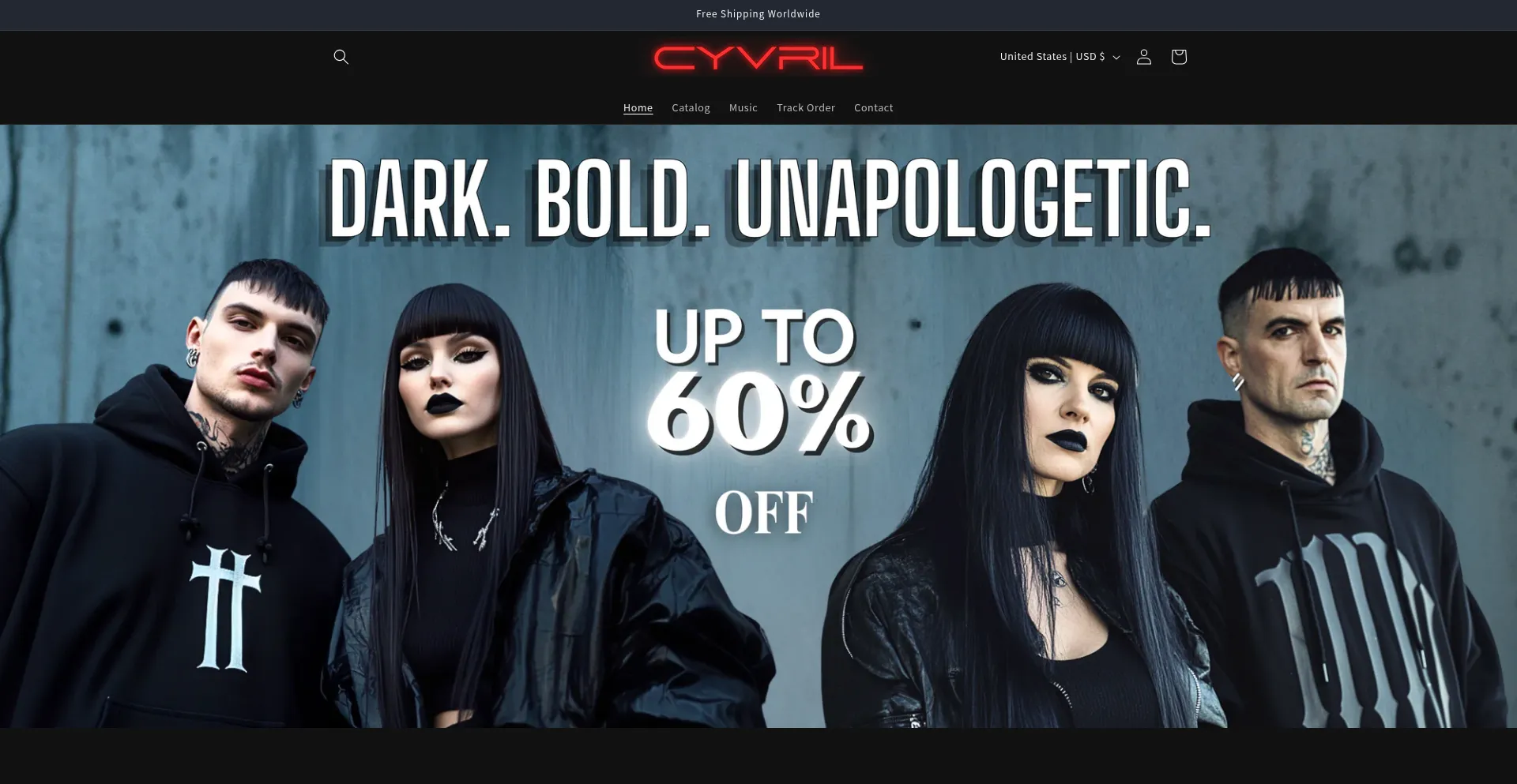 Website screenshot of Cyvril.com