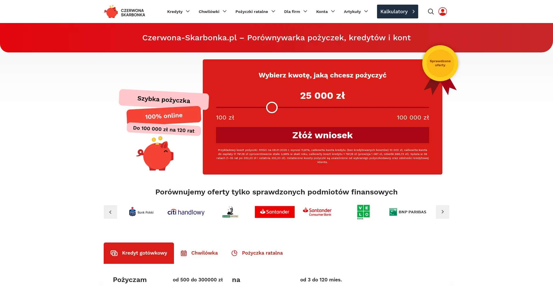 Website screenshot of Czerwona-skarbonka.pl
