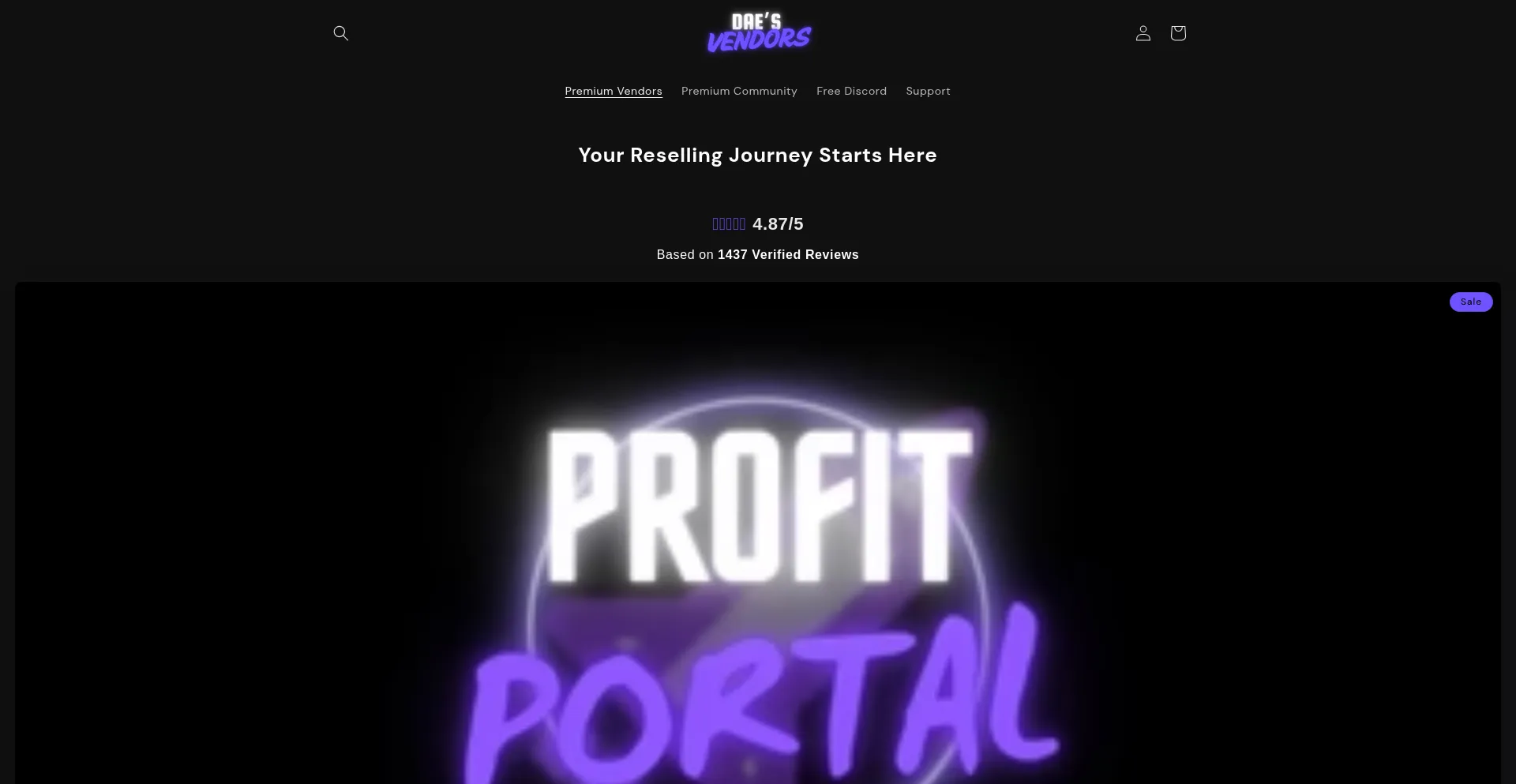 Website screenshot of Daeresellz.com