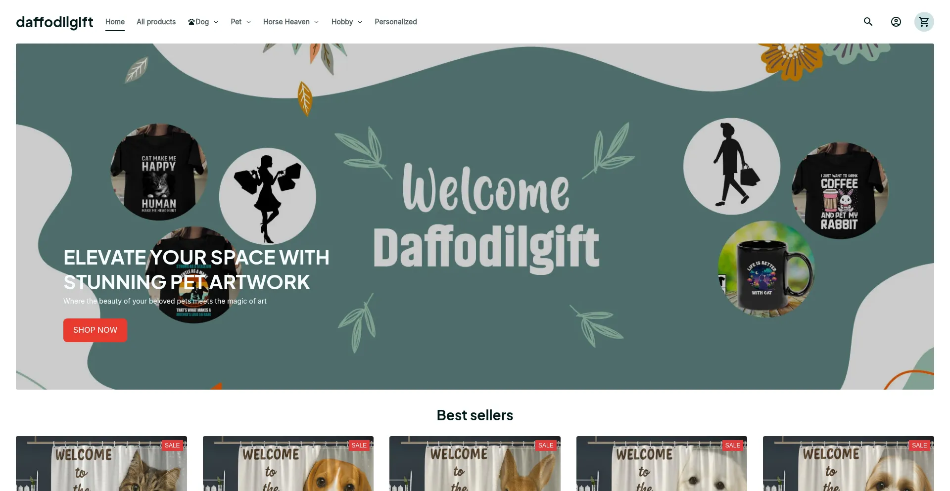 Website screenshot of Daffodilgift.com