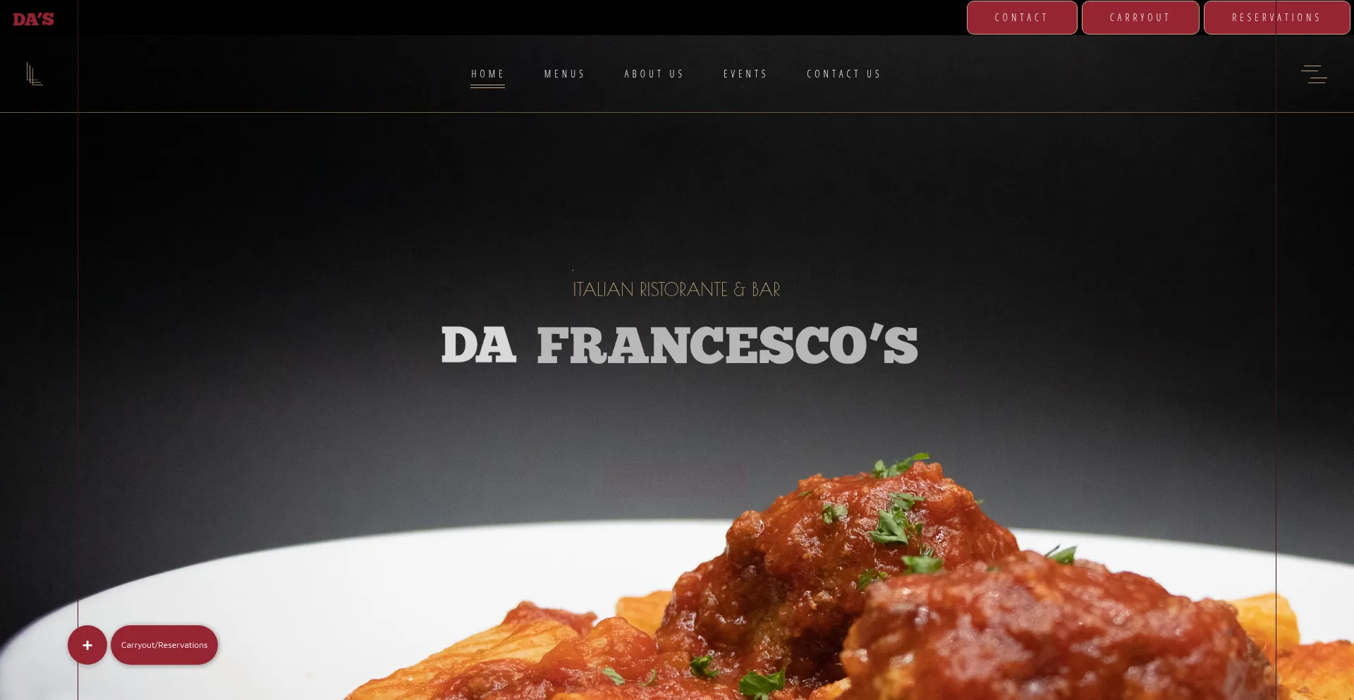 Website screenshot of Dafrancescos.com
