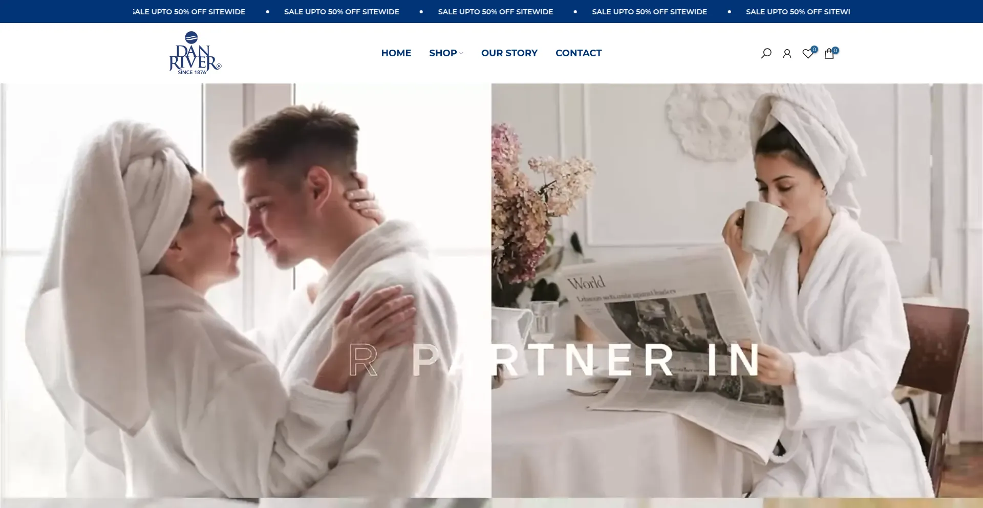 Website screenshot of Dan-river.com