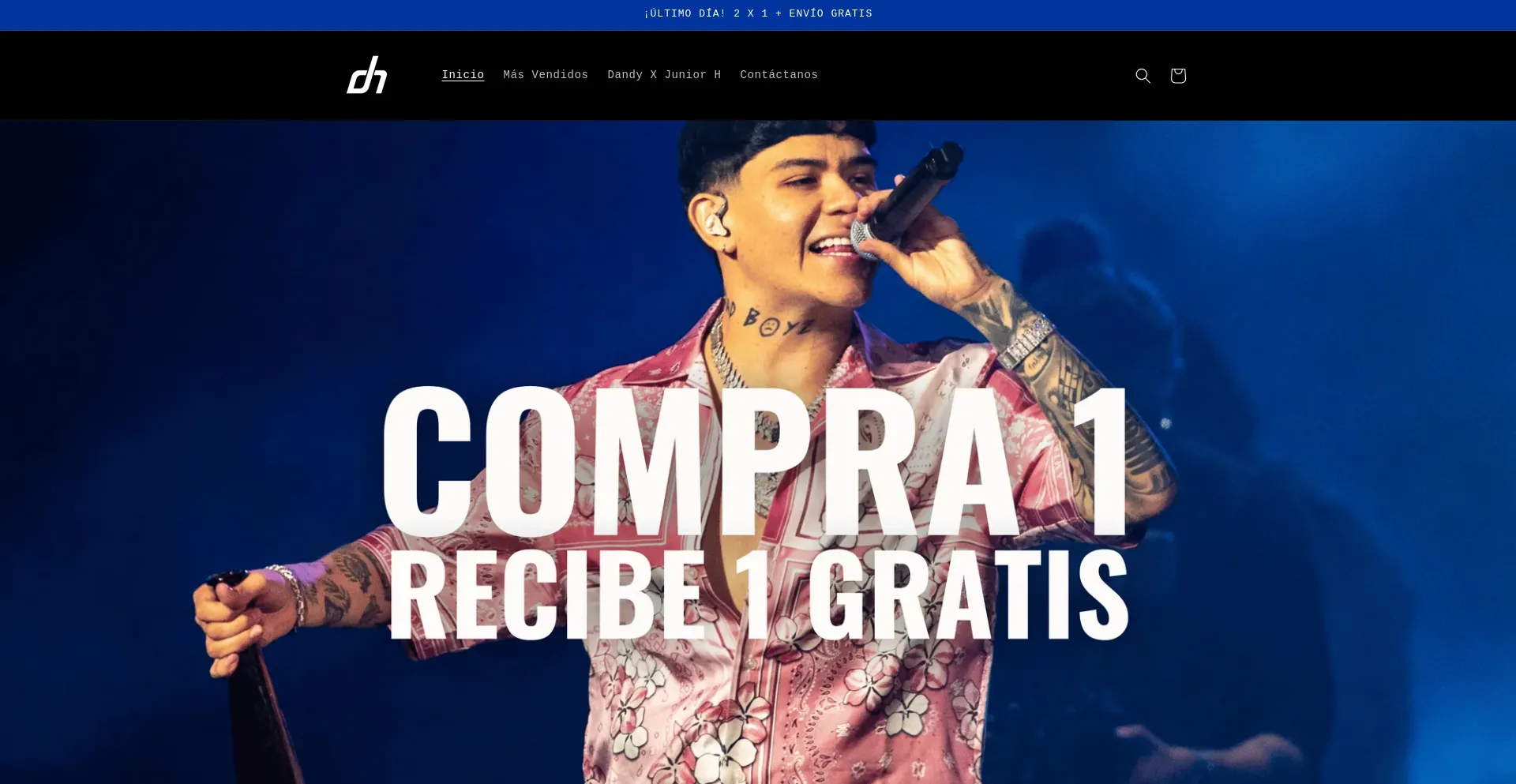 Website screenshot of Dandyhatsoficial.com.mx