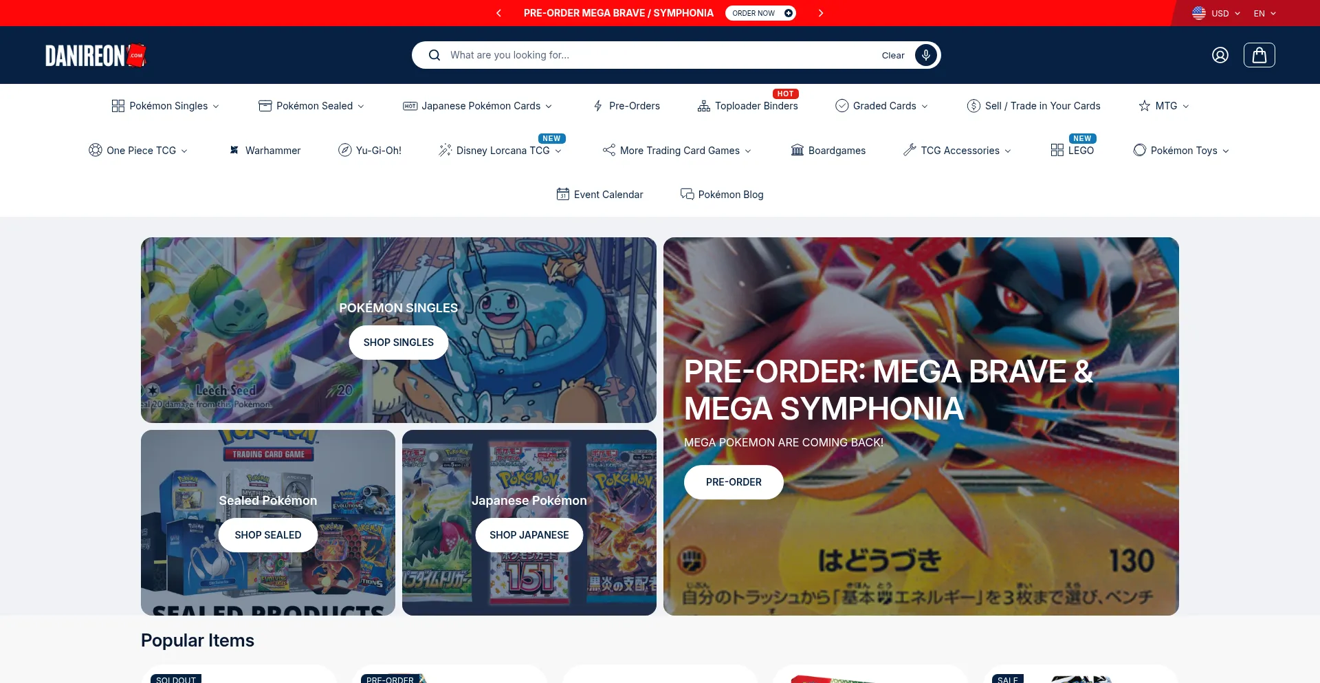 Website screenshot of Danireon.com