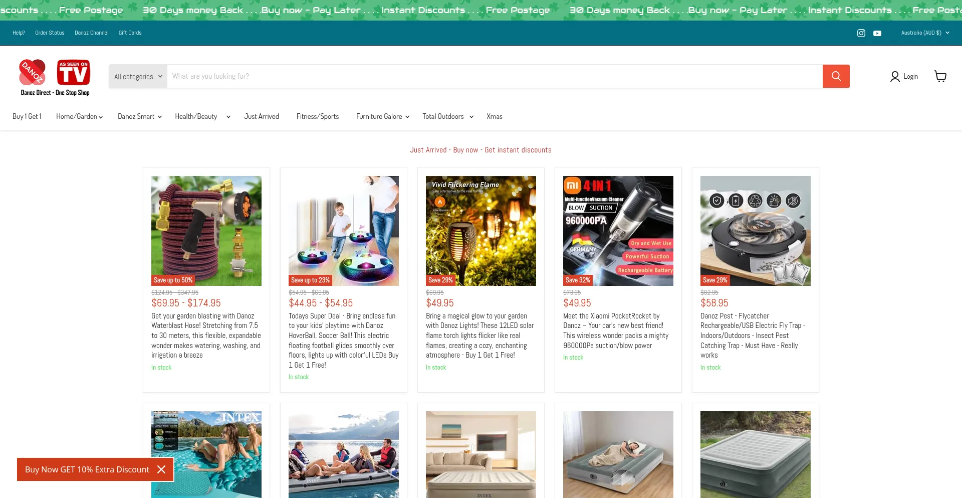 Danozdirect.com.au Screenshot