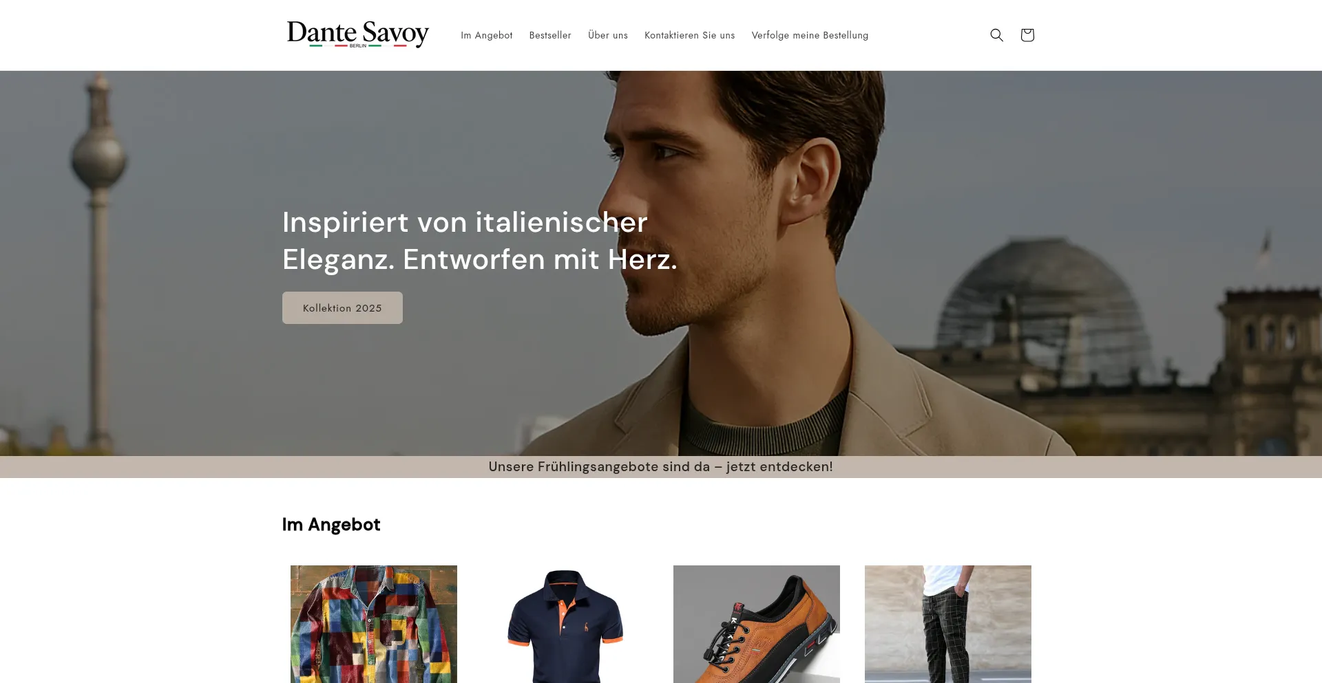 Website screenshot of Dantesavoy.de