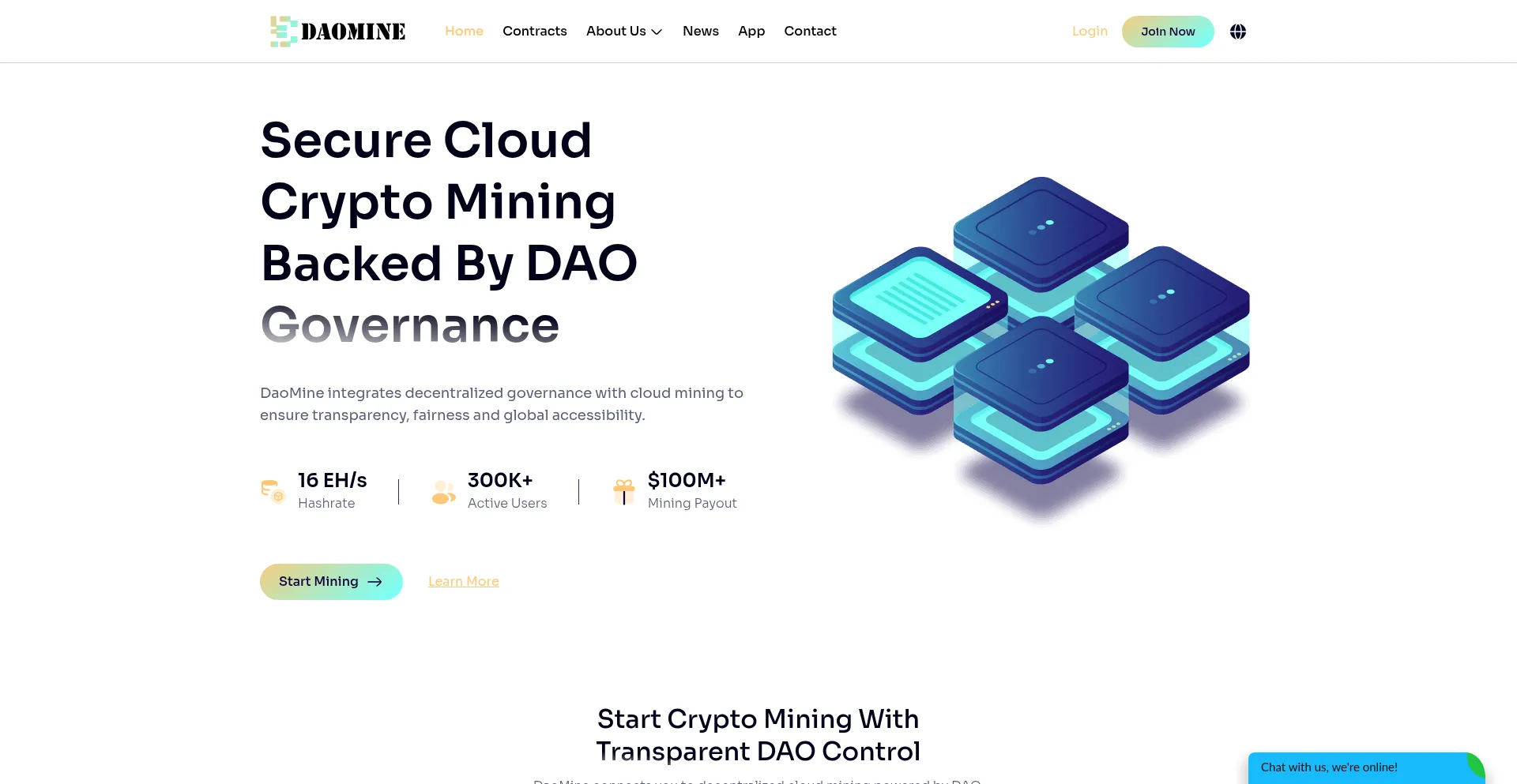 Website screenshot of Daomine.org