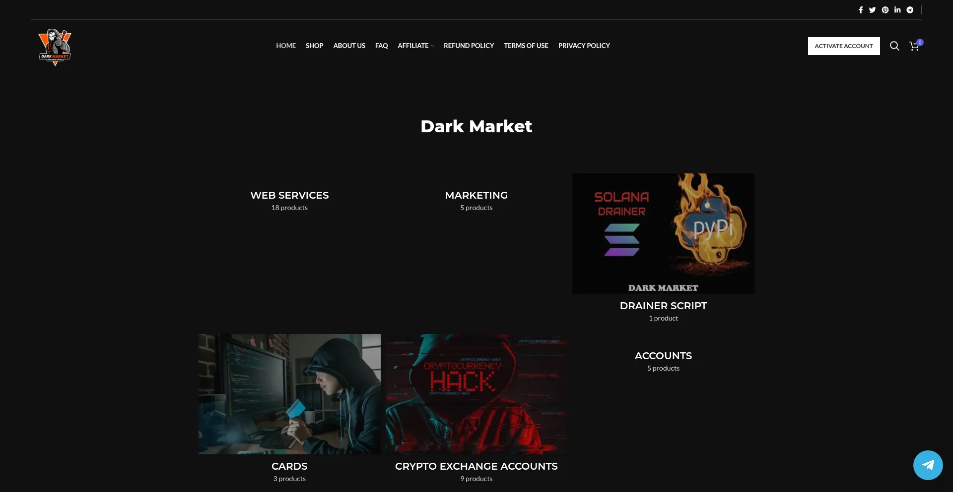 Darkmarket.world Screenshot