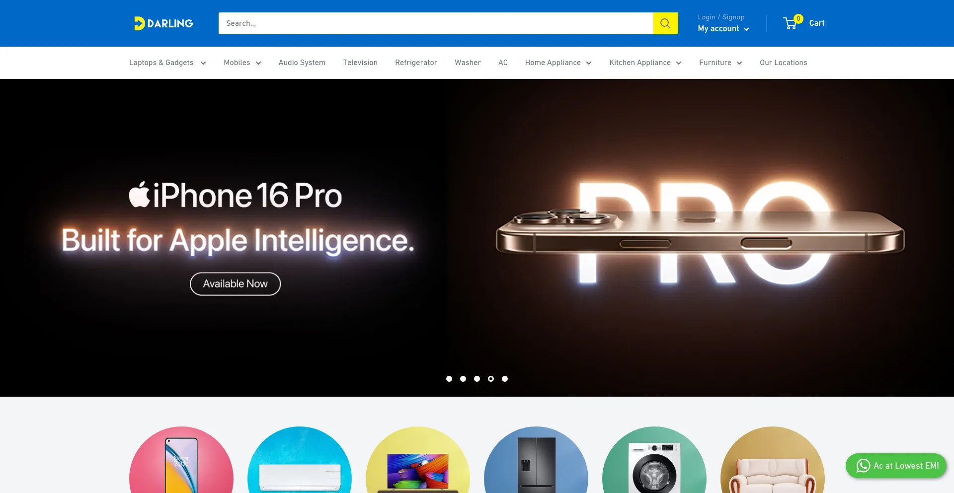 Website screenshot of Darlingretail.com