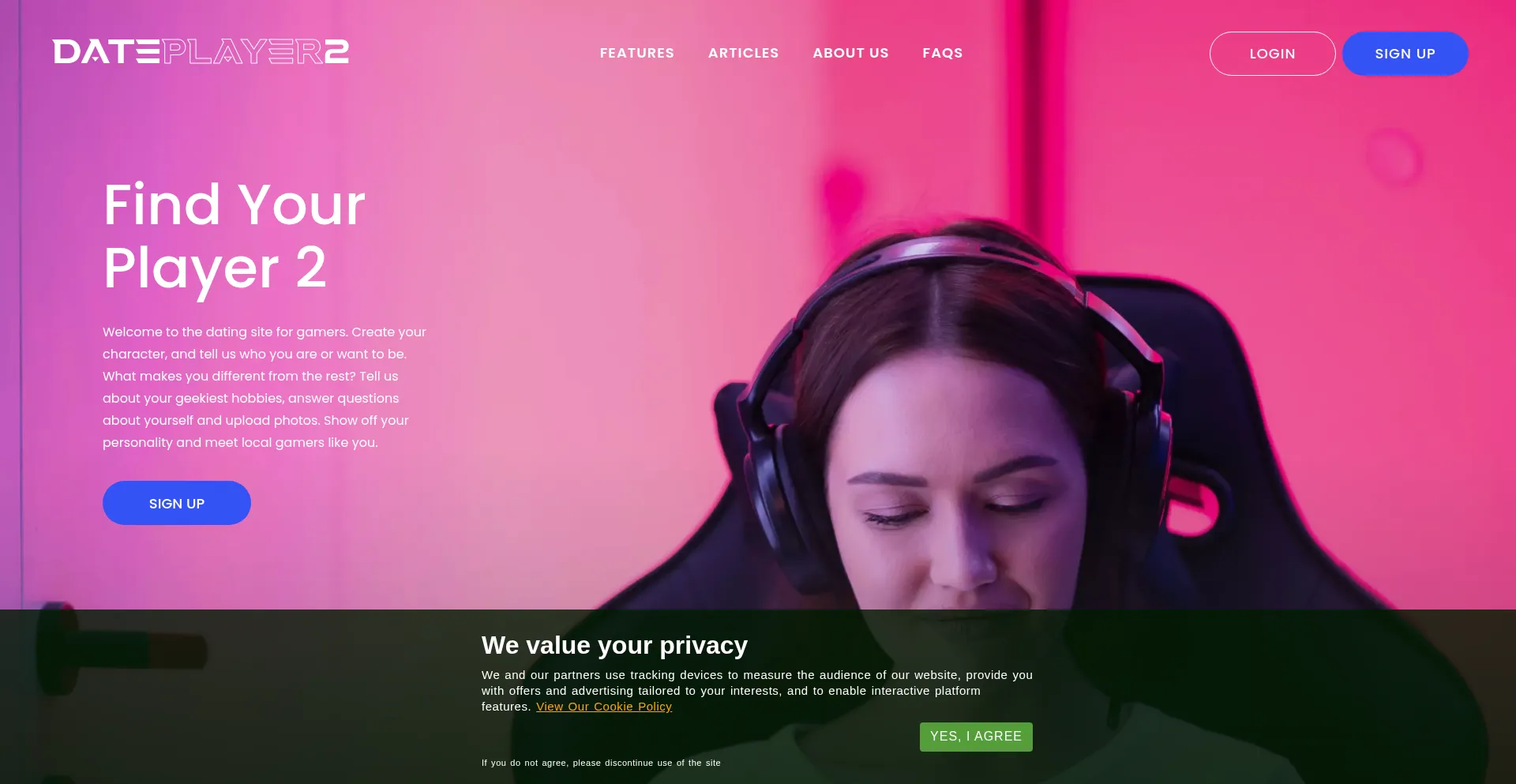 Dateplayertwo.com Screenshot