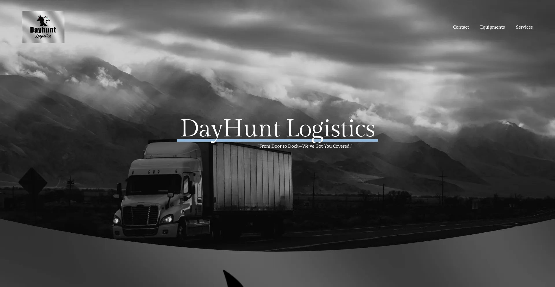 Website screenshot of Dayhuntlogistics.com