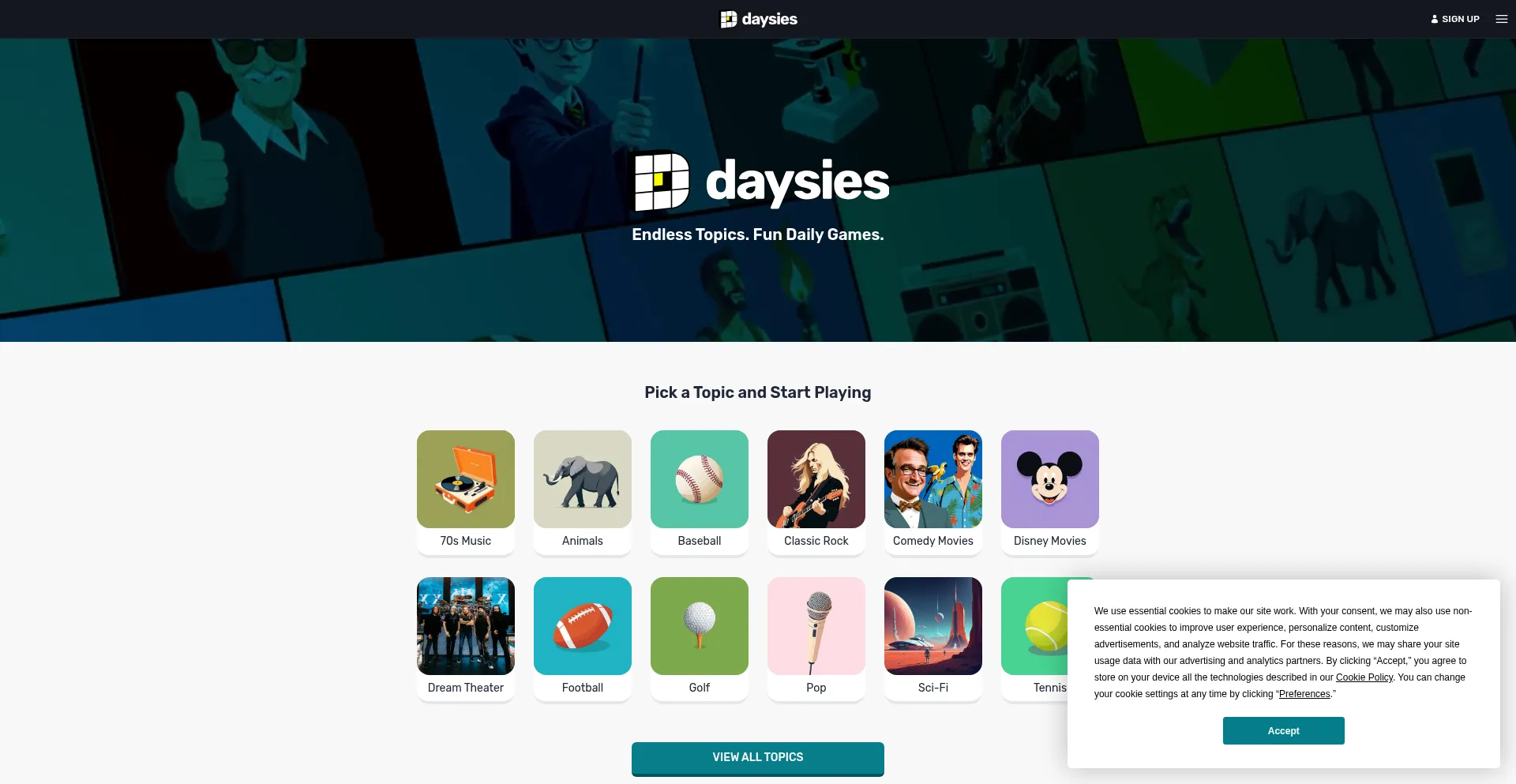 Website screenshot of Daysi.es